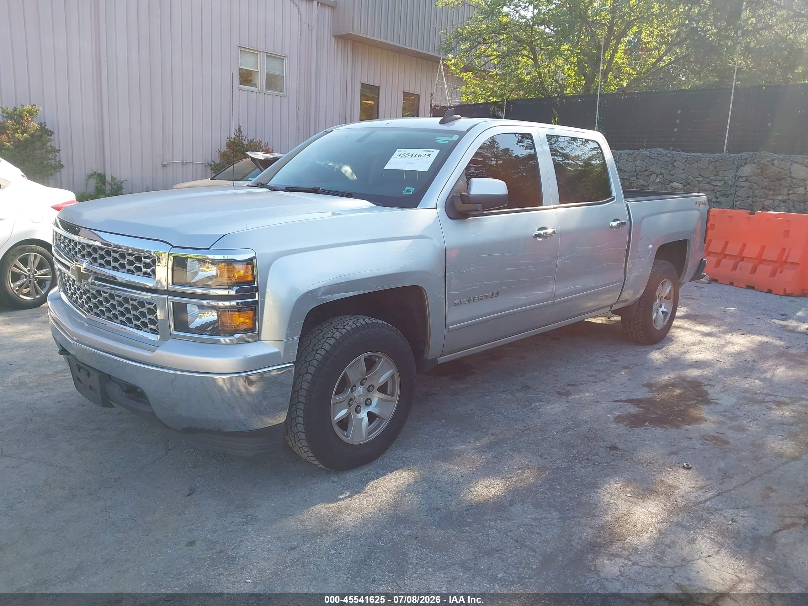 2015 Chevrolet Silverado 1500 Lt Silver vin: 3GCUKREC1FG117190