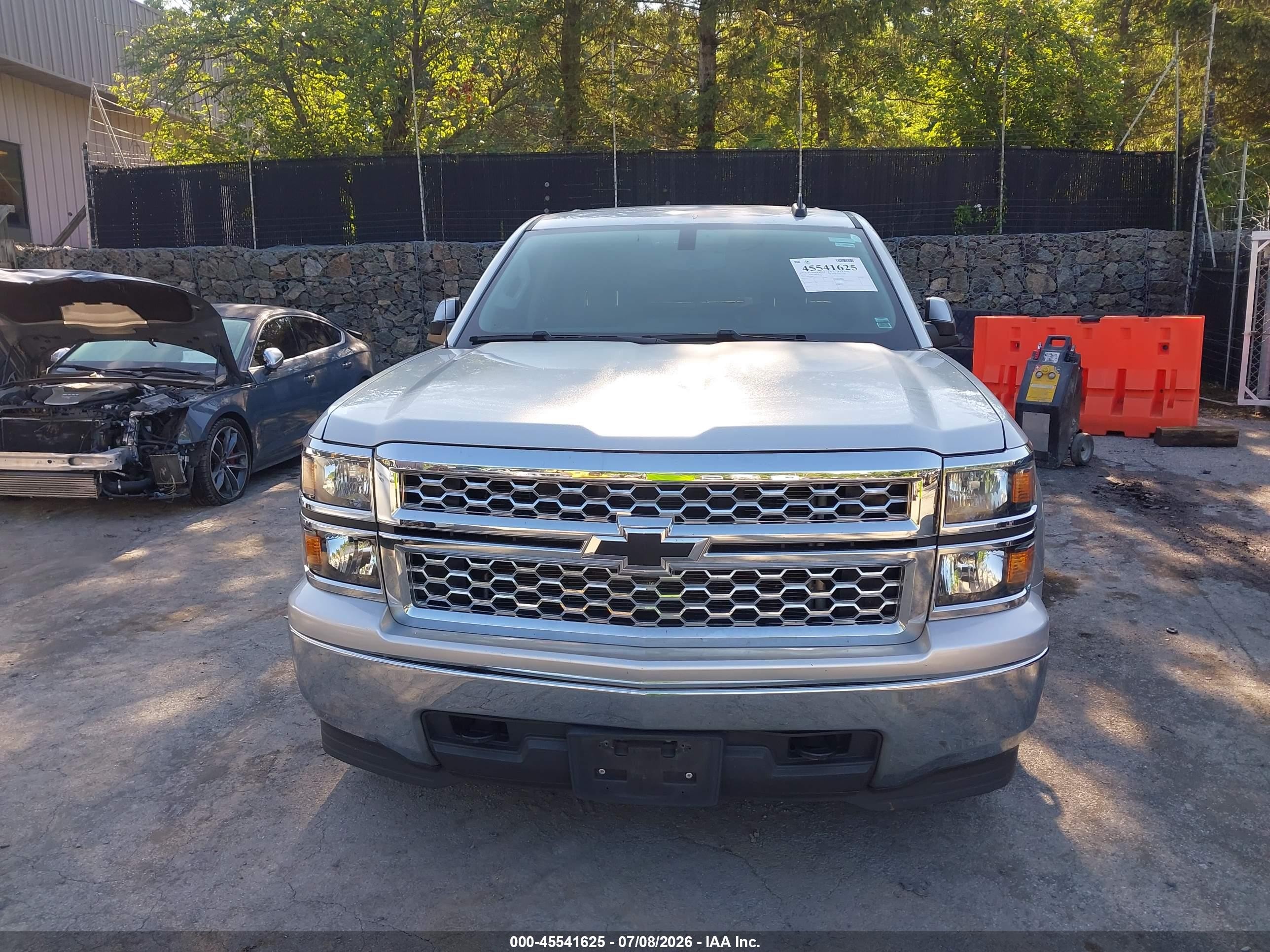 2015 Chevrolet Silverado 1500 Lt Silver vin: 3GCUKREC1FG117190