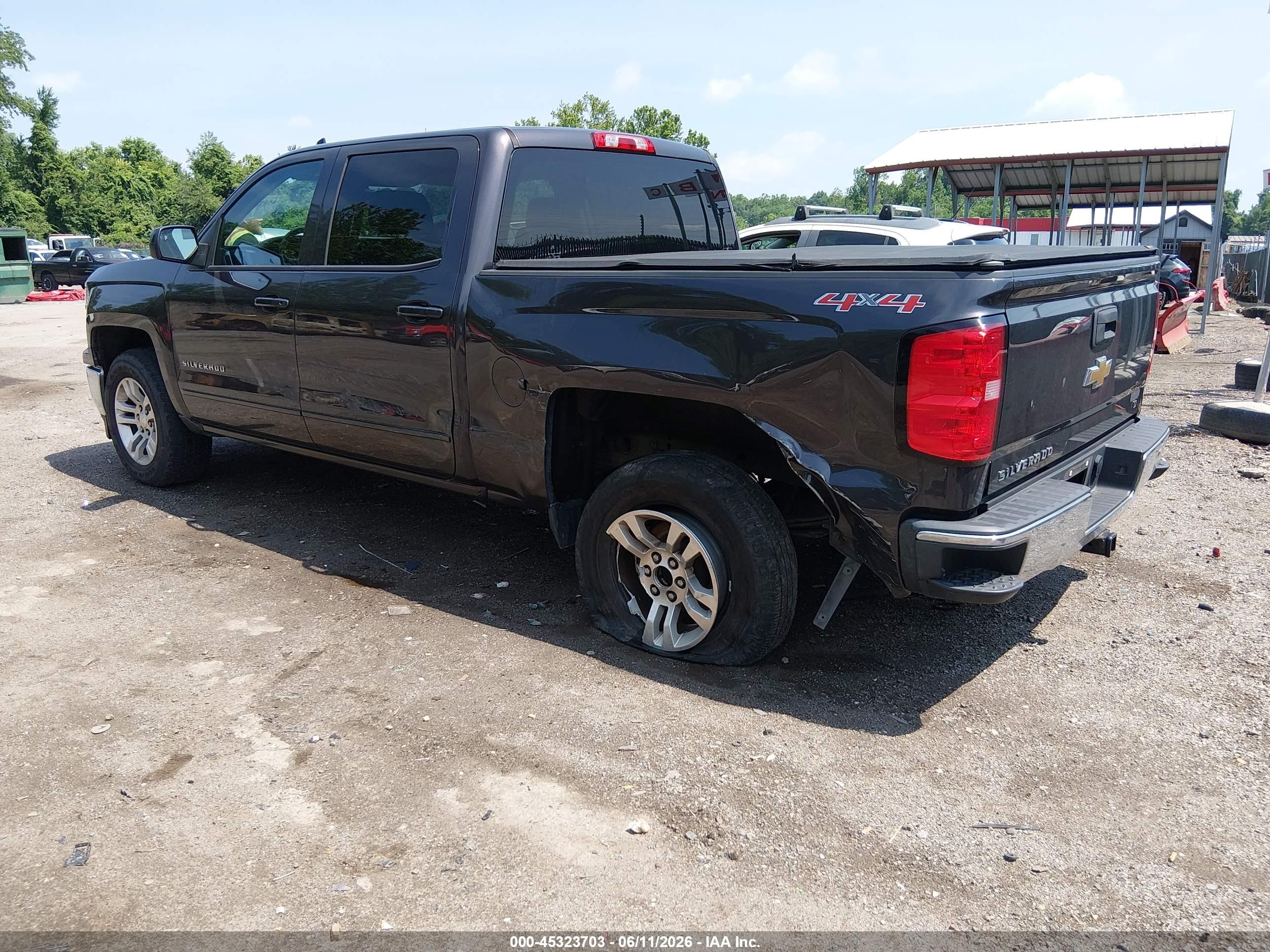 2015 Chevrolet Silverado 1500 1lt Серый vin: 3GCUKREC1FG177373