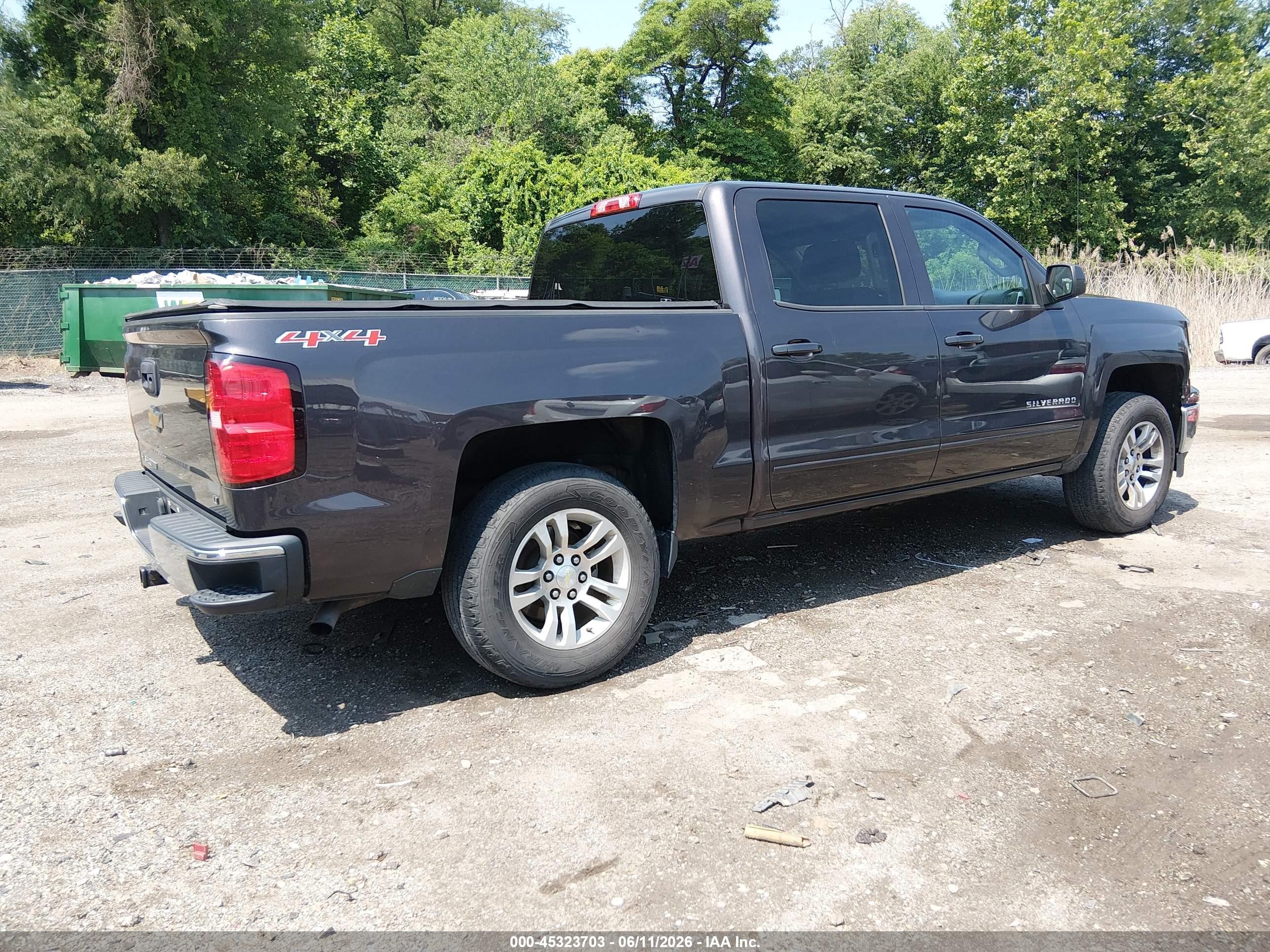 2015 Chevrolet Silverado 1500 1lt Серый vin: 3GCUKREC1FG177373