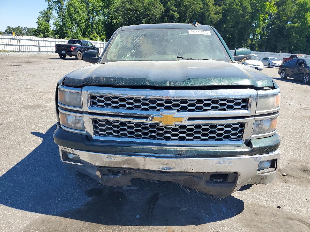 2015 Chevrolet Silverado K1500 Lt Green vin: 3GCUKREC1FG264061