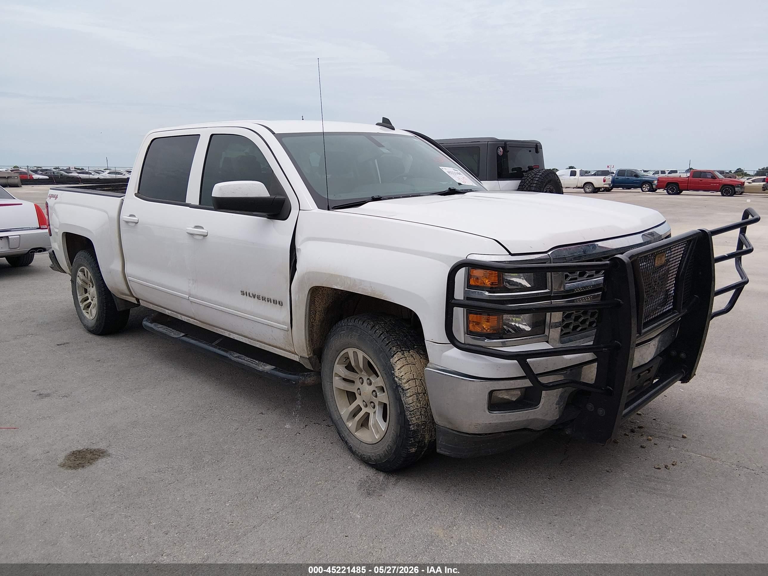 2015 Chevrolet Silverado 1500 1lt White vin: 3GCUKREC1FG320662