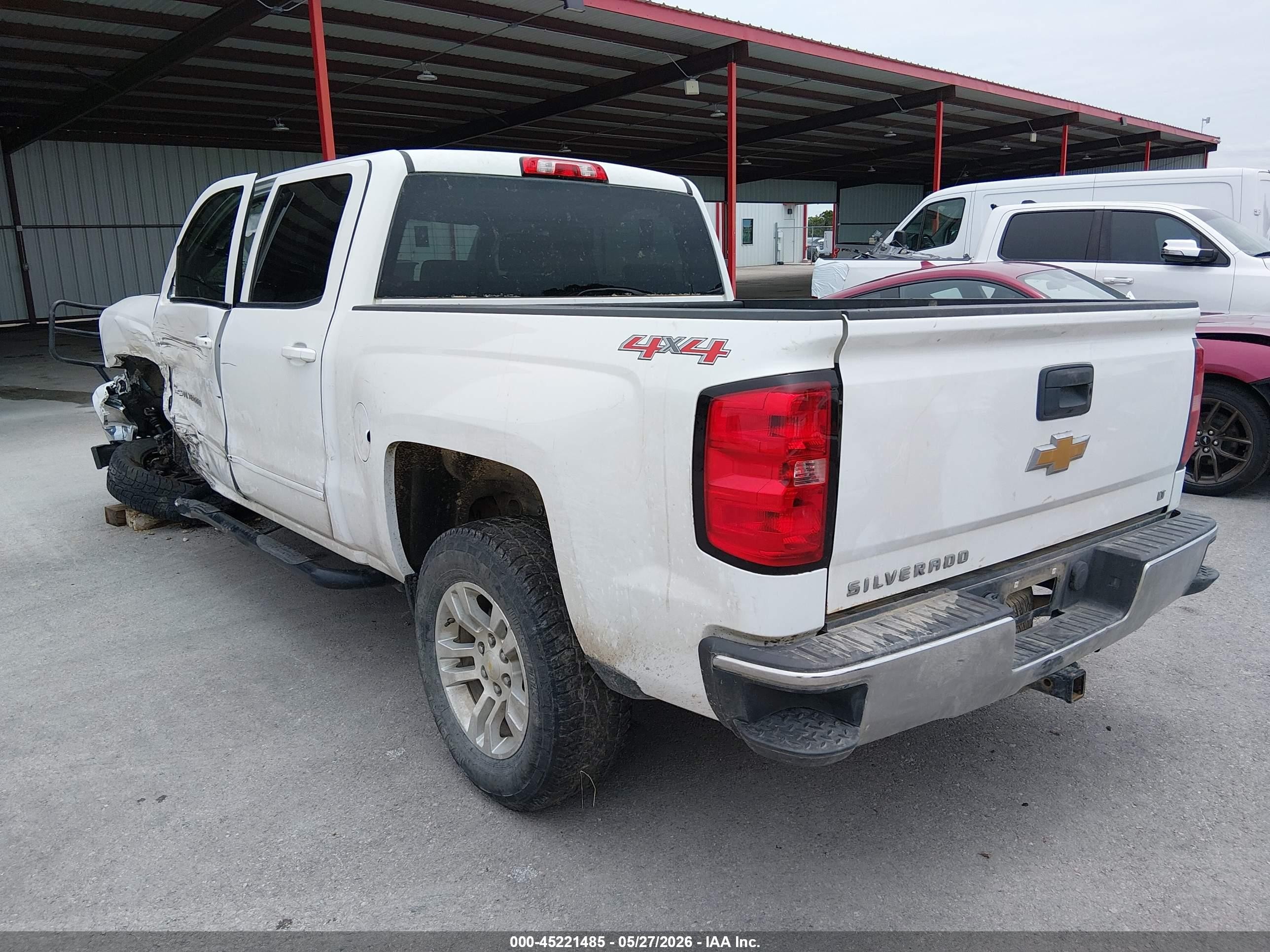 2015 Chevrolet Silverado 1500 1lt White vin: 3GCUKREC1FG320662
