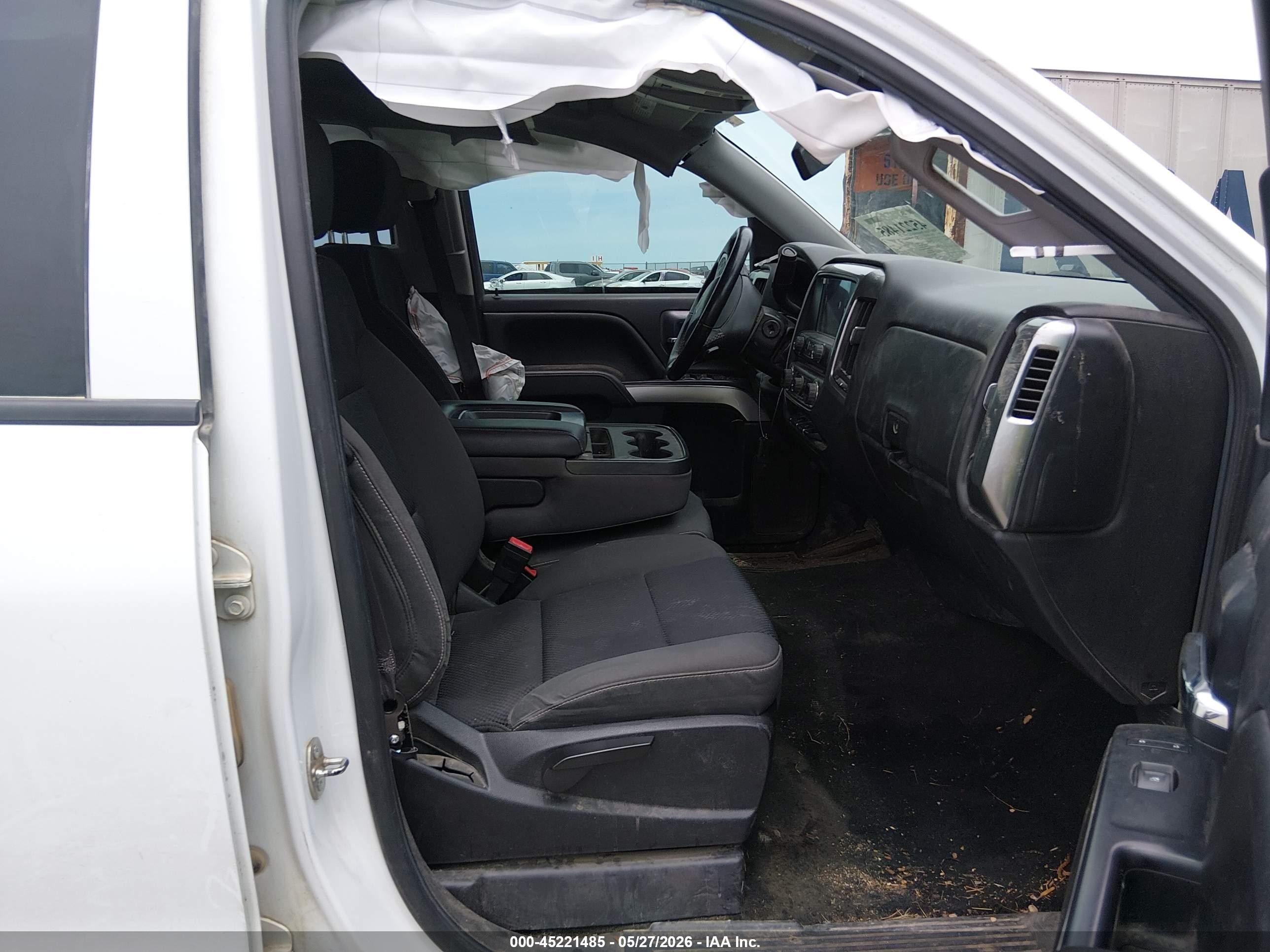 2015 Chevrolet Silverado 1500 1lt White vin: 3GCUKREC1FG320662