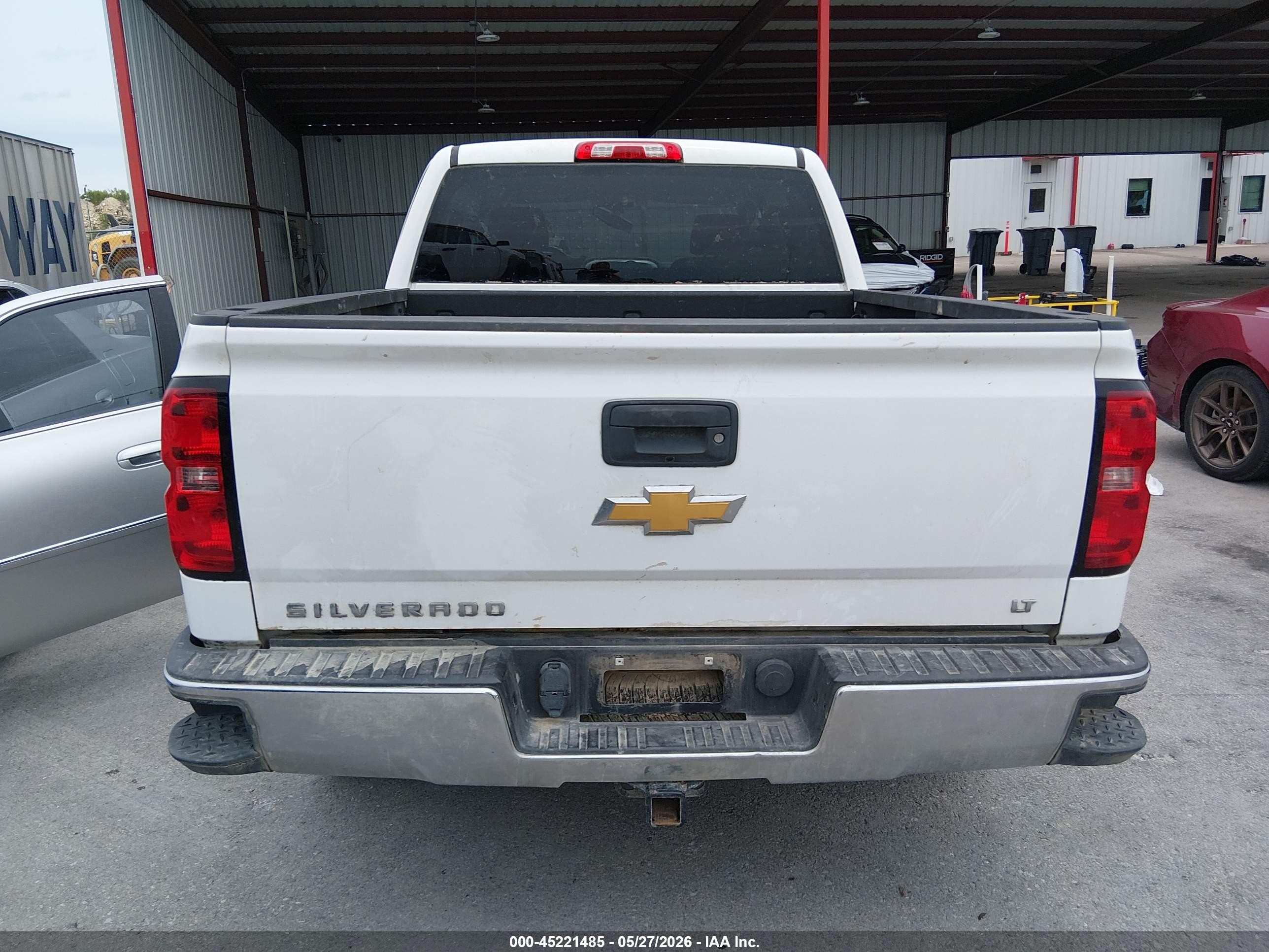 2015 Chevrolet Silverado 1500 1lt White vin: 3GCUKREC1FG320662