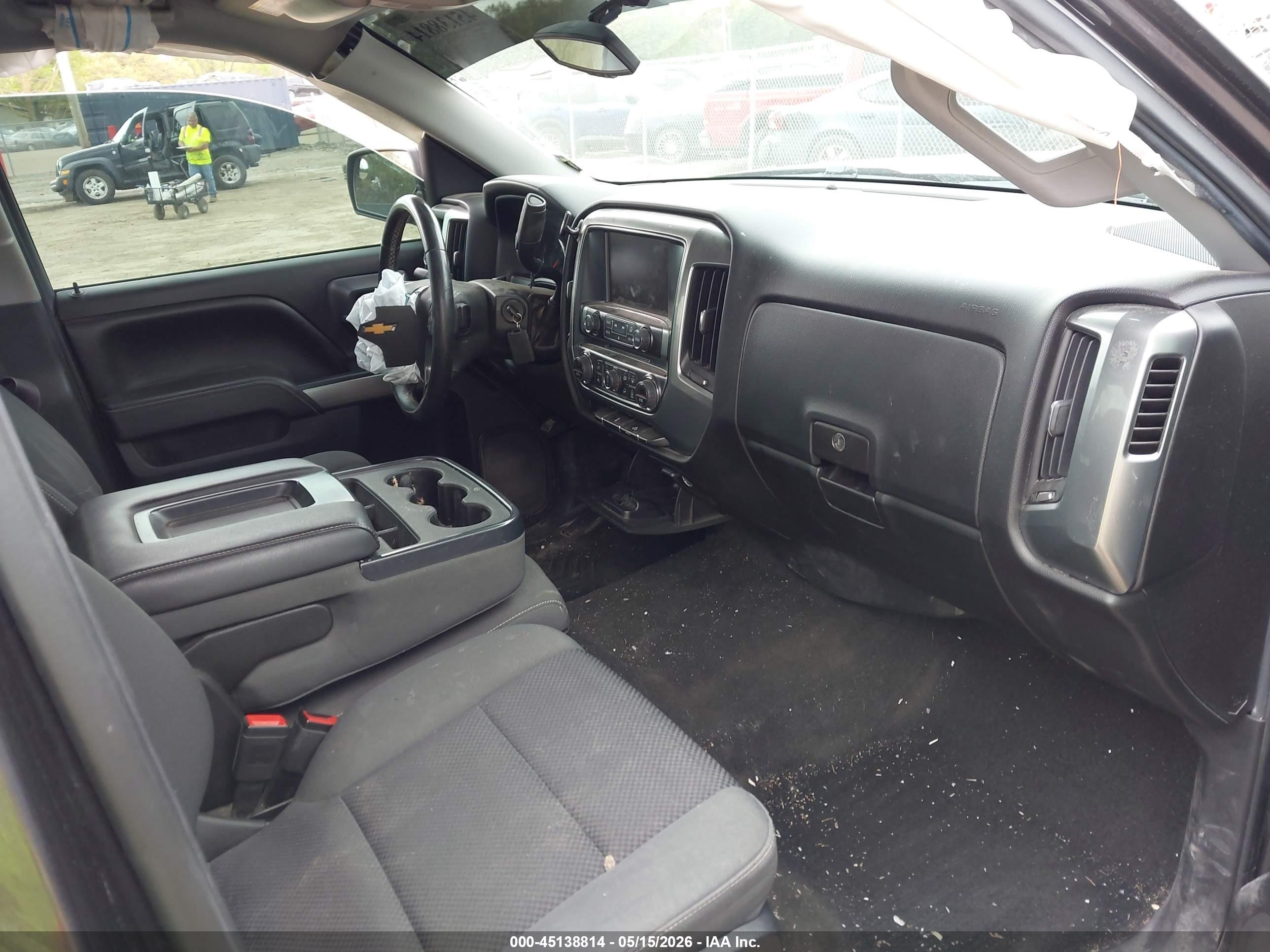 2015 Chevrolet Silverado 1500 1lt Gray vin: 3GCUKREC1FG324307