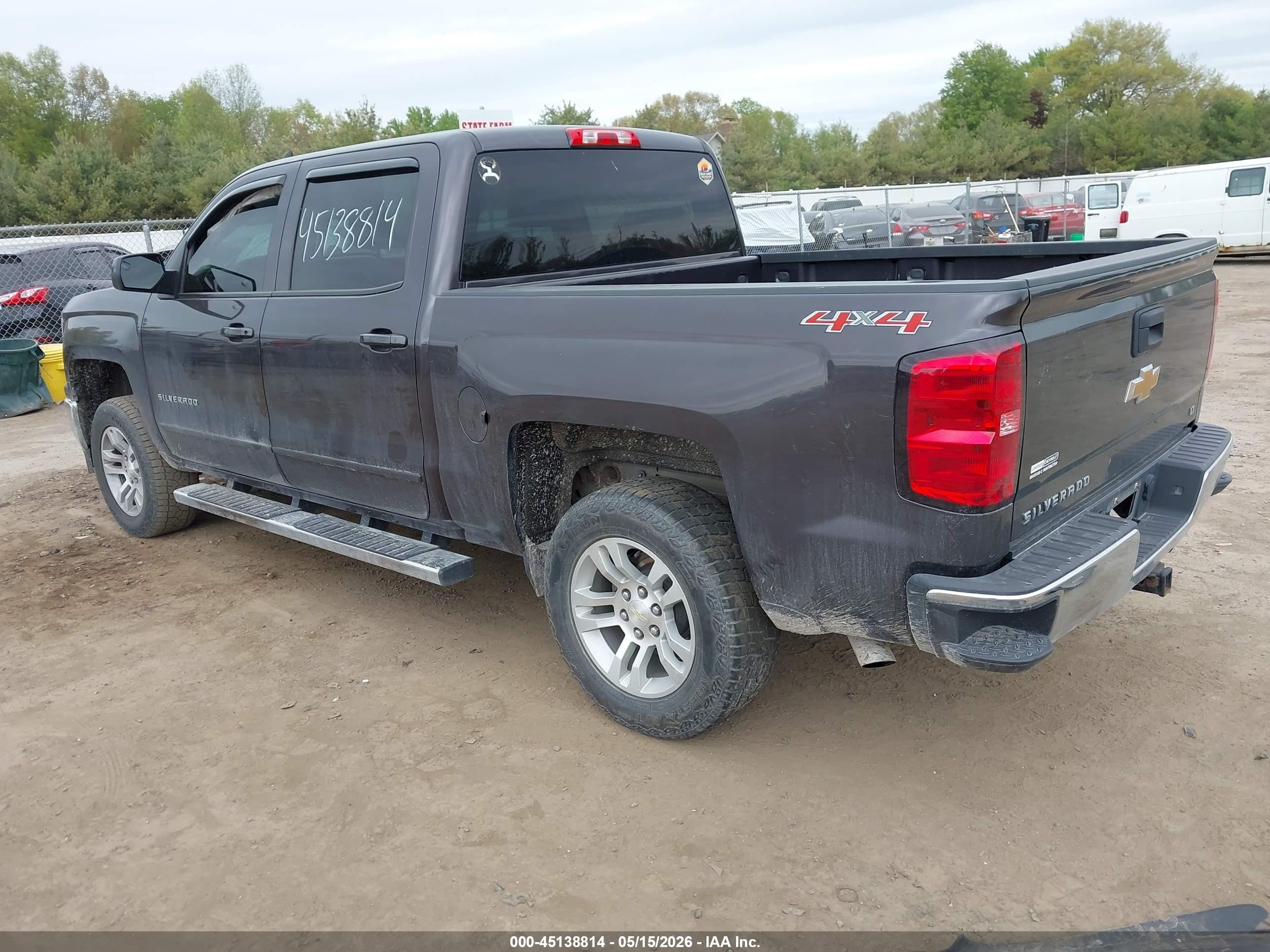 2015 Chevrolet Silverado 1500 1lt Gray vin: 3GCUKREC1FG324307