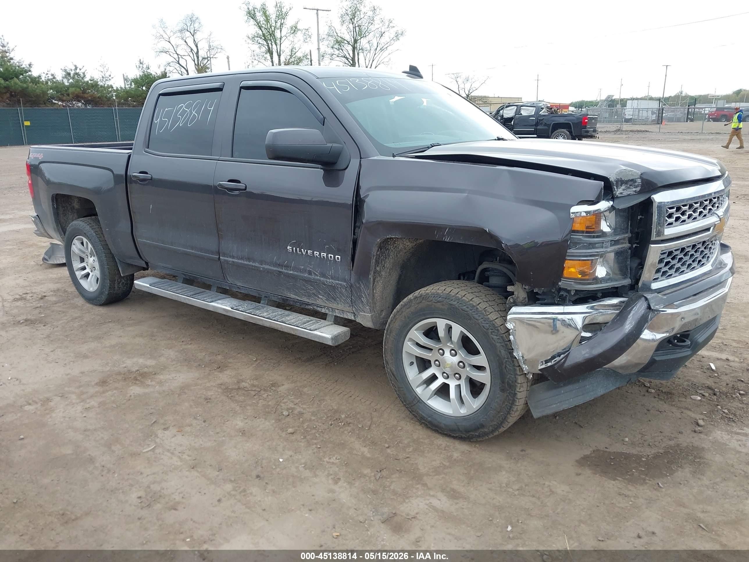 2015 Chevrolet Silverado 1500 1lt Gray vin: 3GCUKREC1FG324307