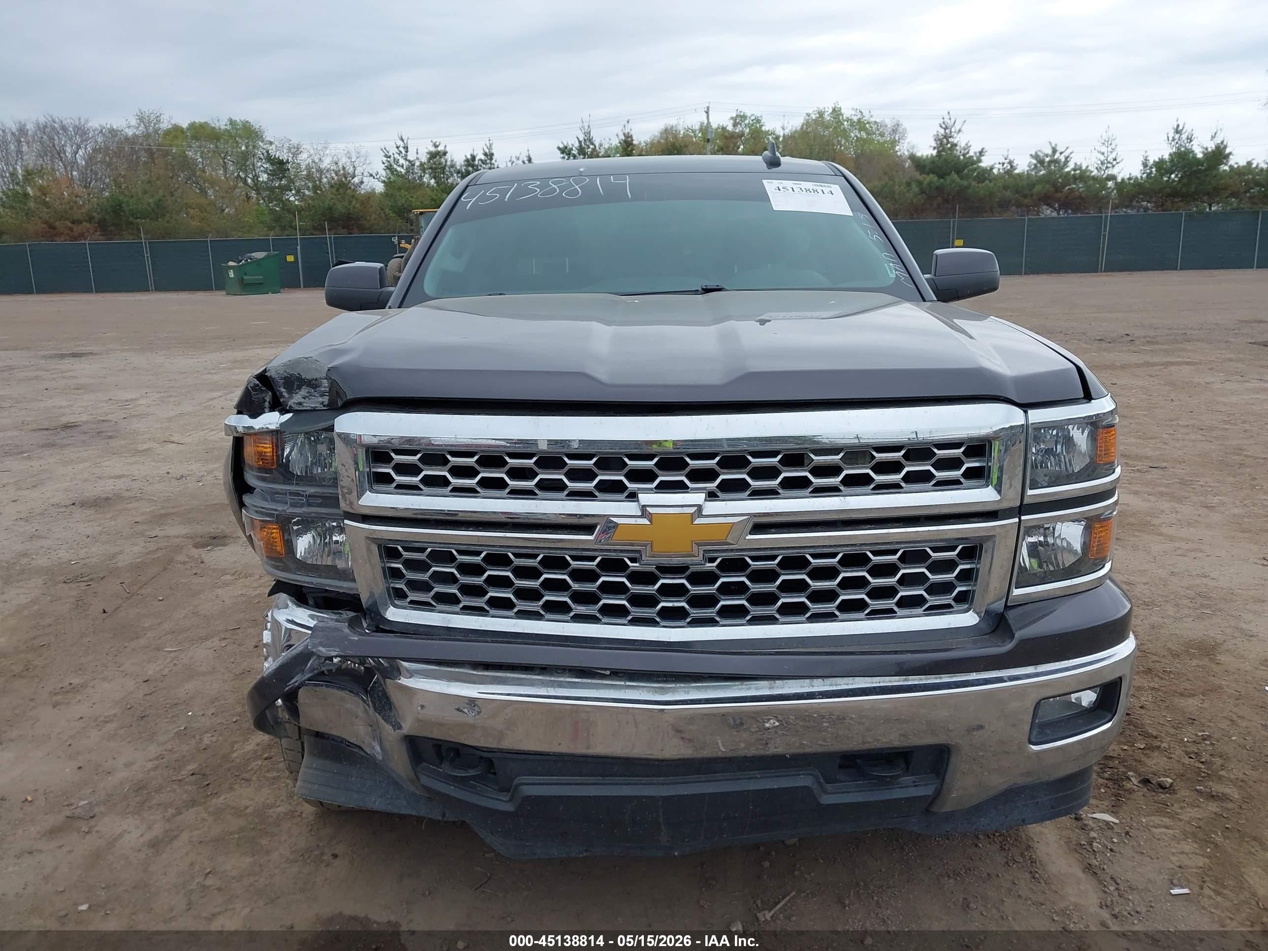2015 Chevrolet Silverado 1500 1lt Gray vin: 3GCUKREC1FG324307