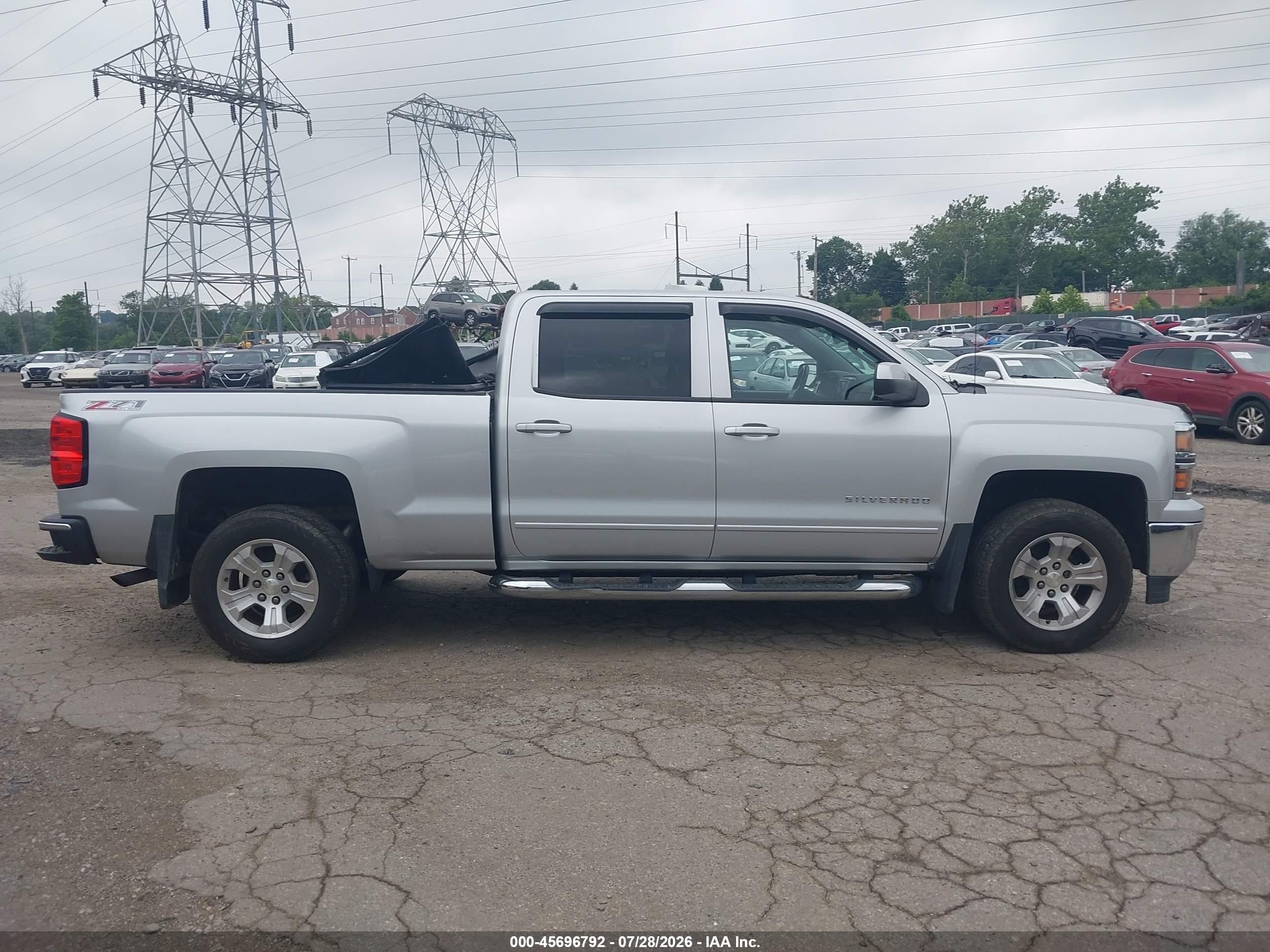 2015 Chevrolet Silverado 1500 Lt Gray vin: 3GCUKREC1FG398200