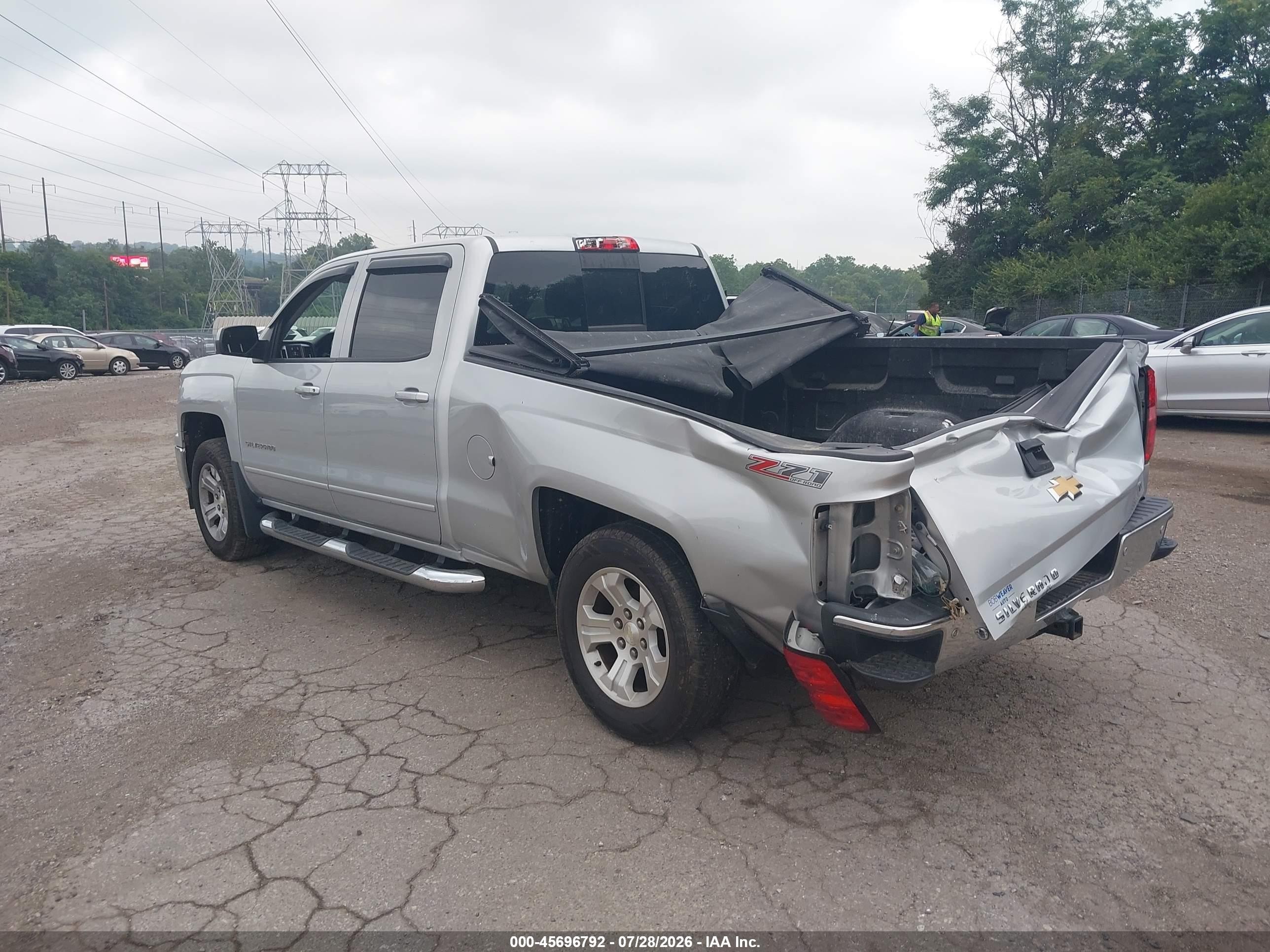 2015 Chevrolet Silverado 1500 Lt Gray vin: 3GCUKREC1FG398200