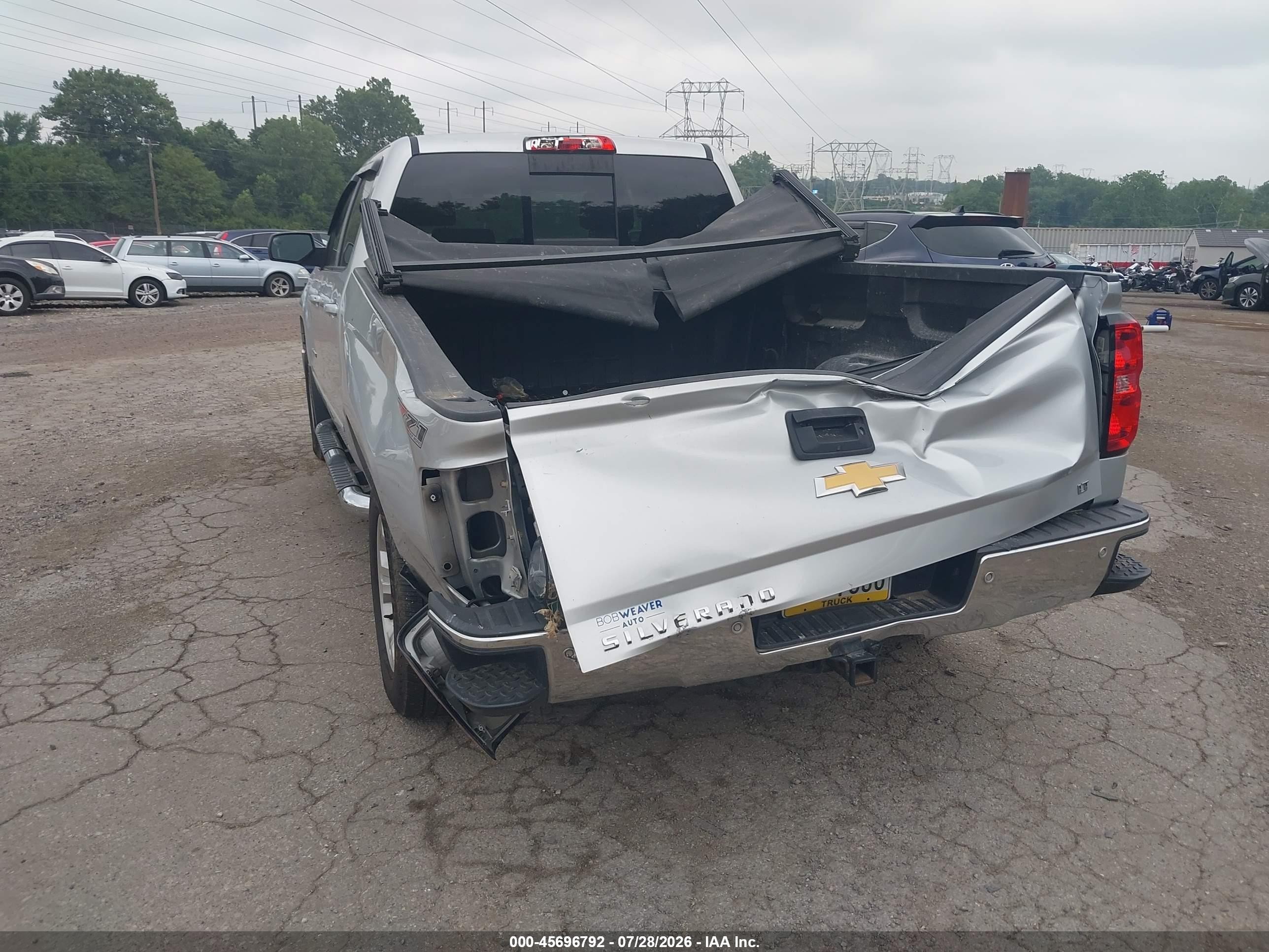 2015 Chevrolet Silverado 1500 Lt Gray vin: 3GCUKREC1FG398200