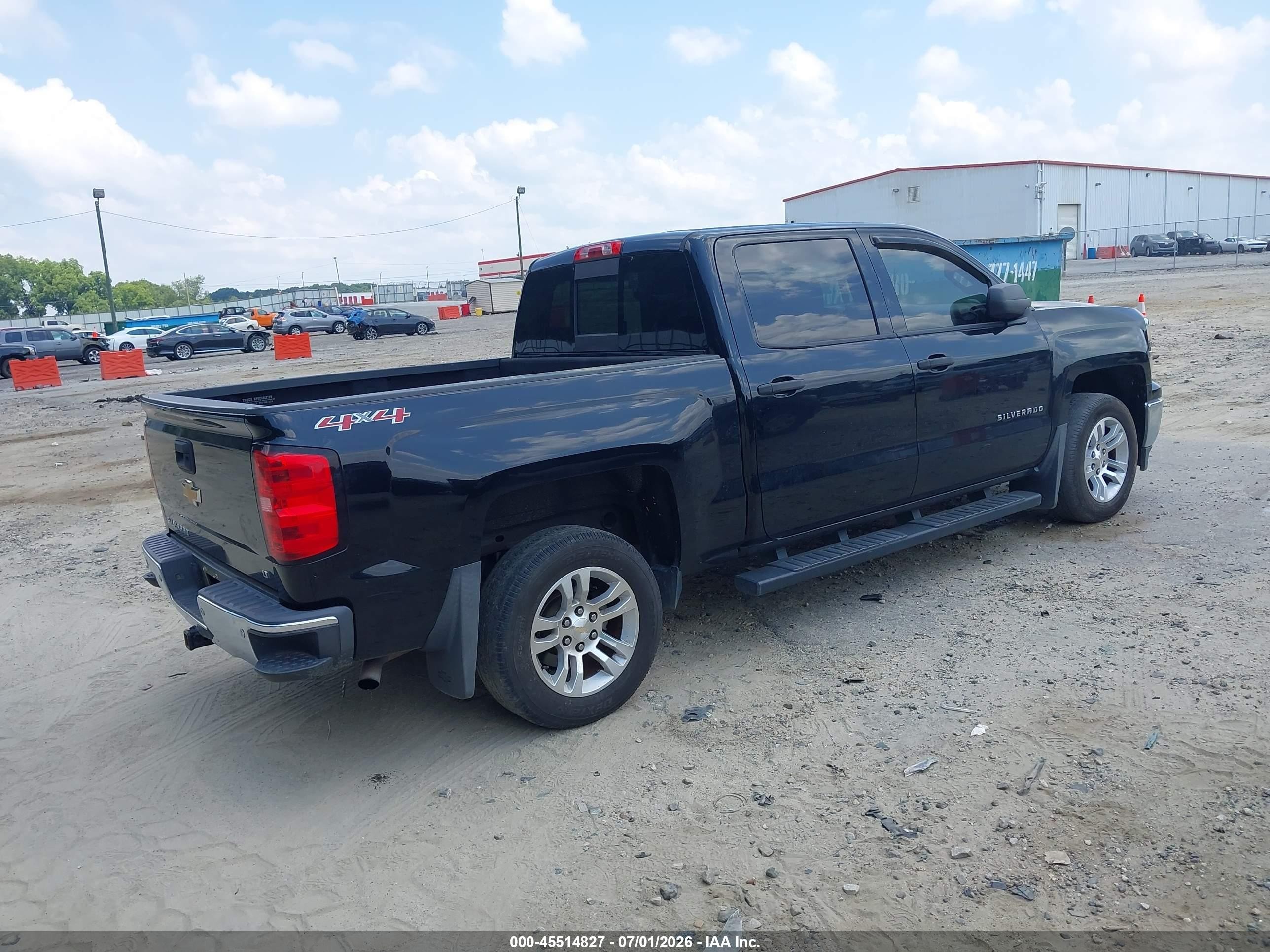 2014 Chevrolet Silverado 1500 Lt Black vin: 3GCUKREC2EG190793