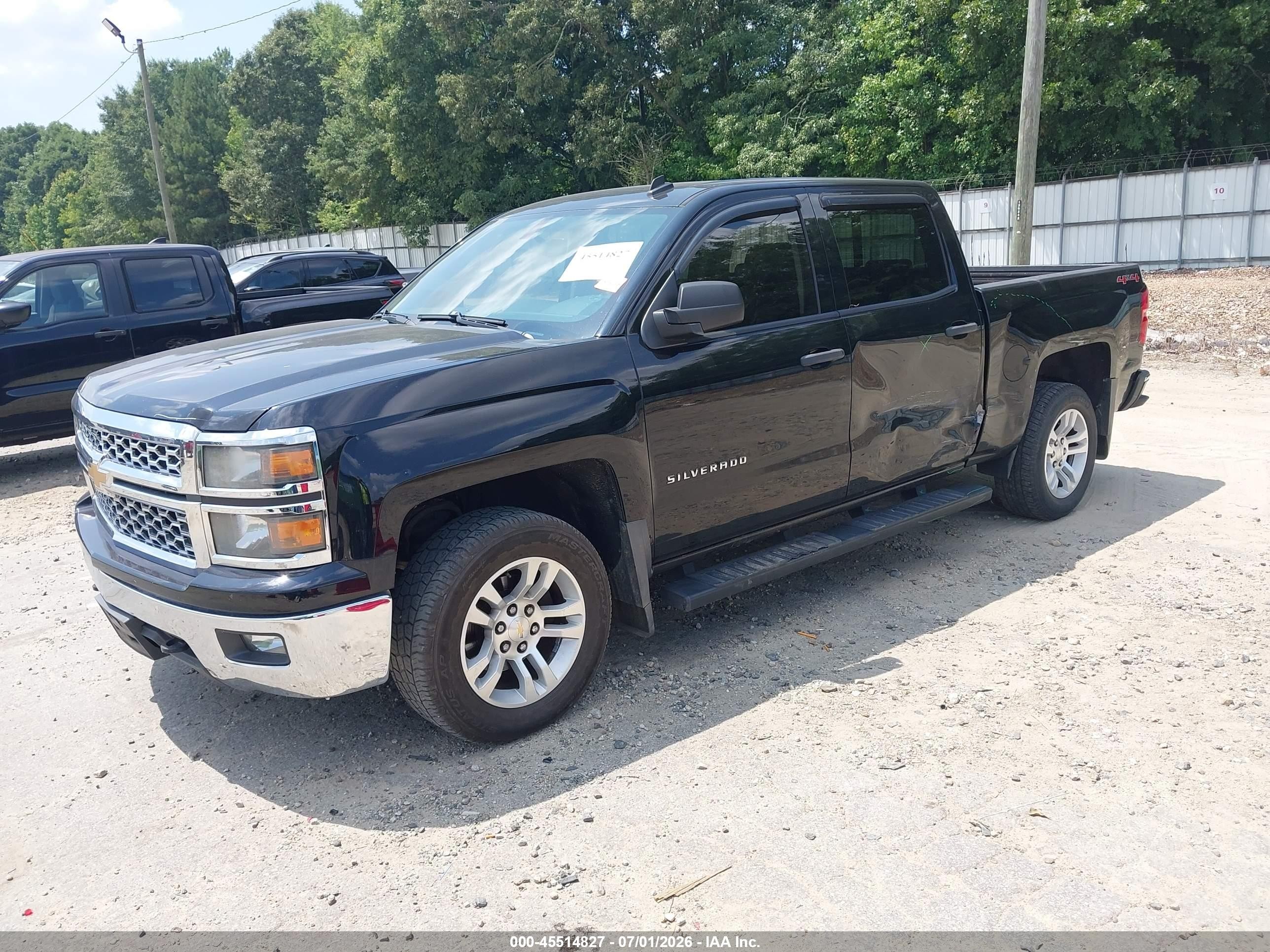 2014 Chevrolet Silverado 1500 Lt Black vin: 3GCUKREC2EG190793