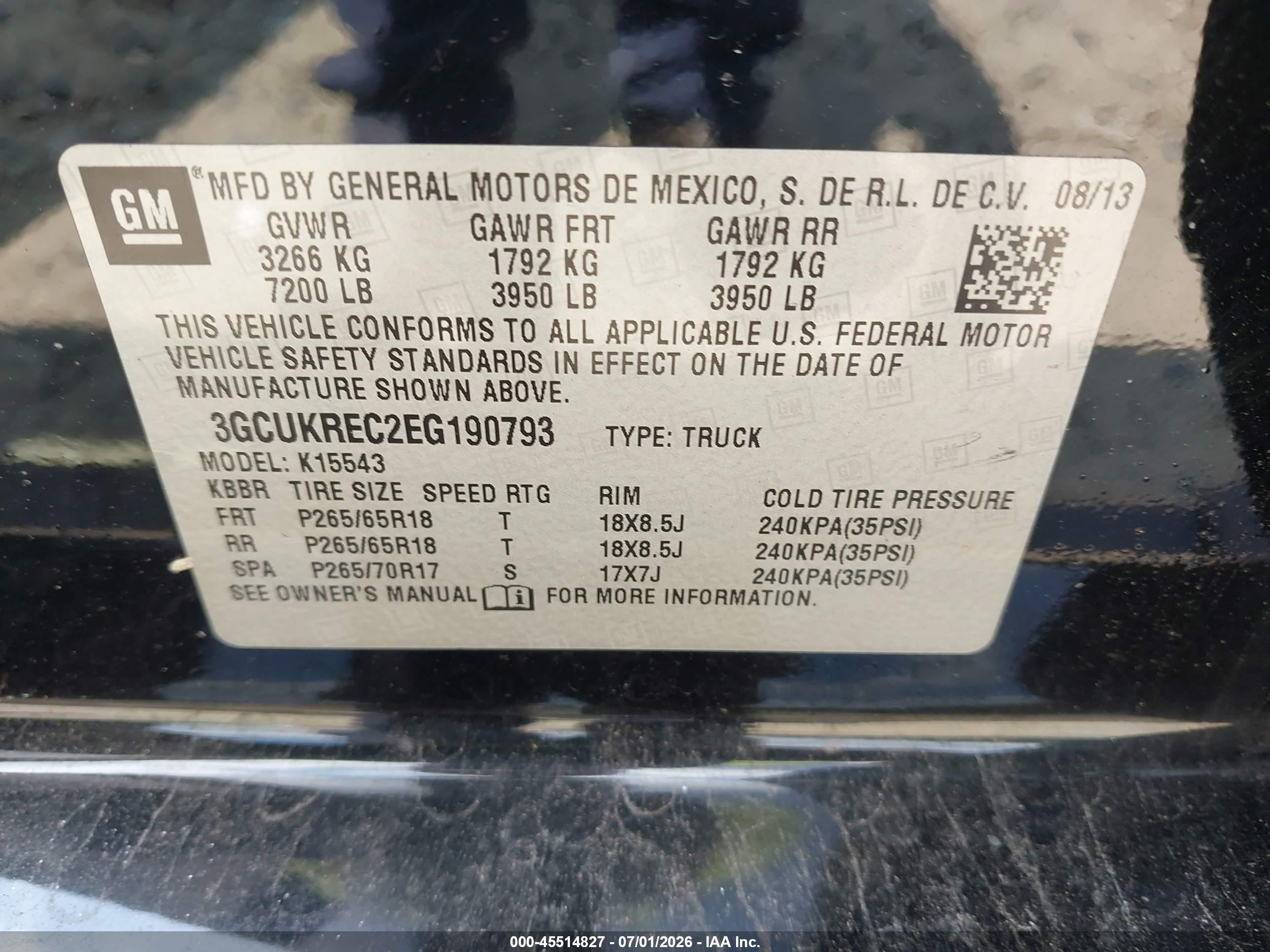 2014 Chevrolet Silverado 1500 Lt Black vin: 3GCUKREC2EG190793