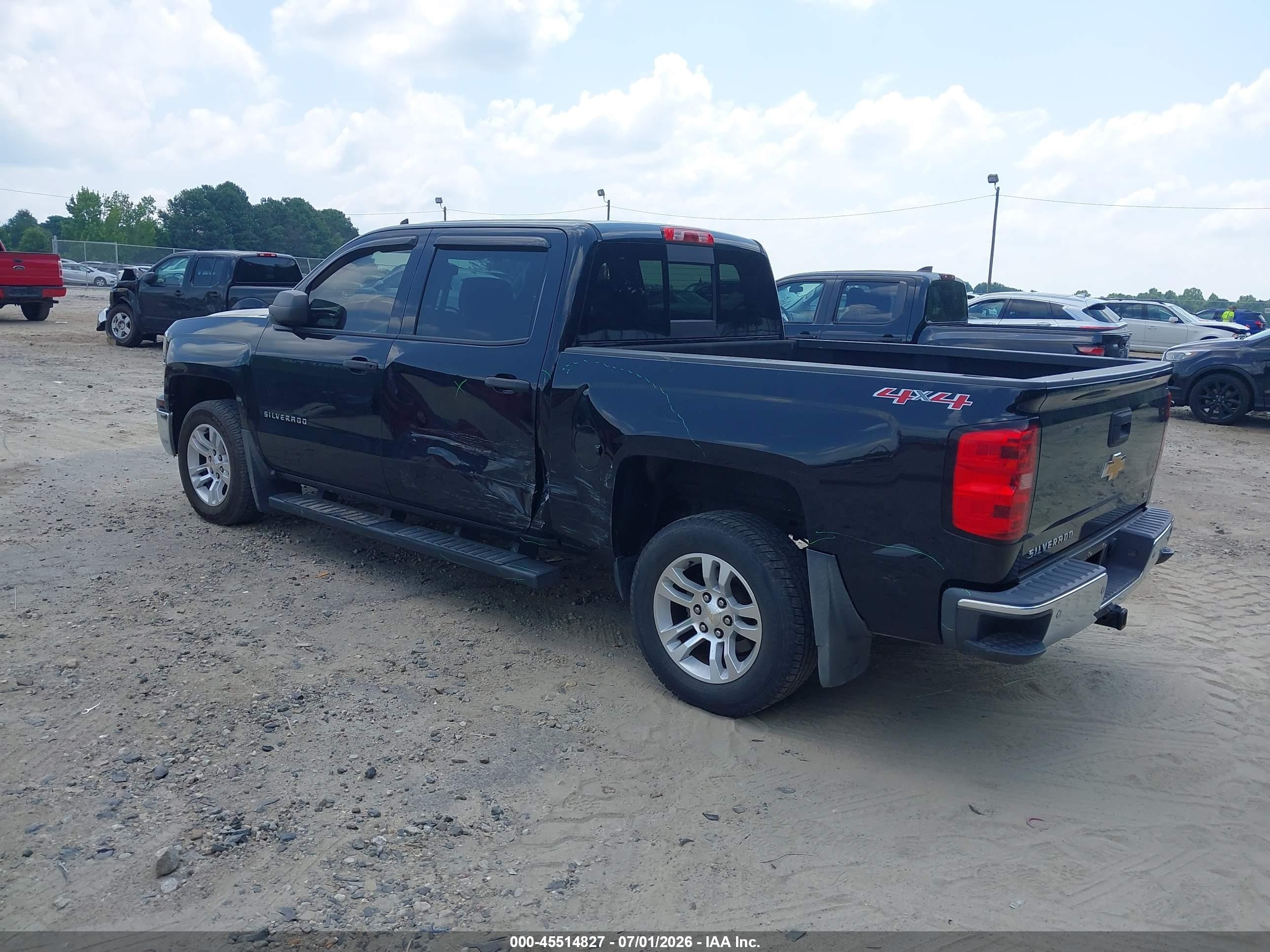 2014 Chevrolet Silverado 1500 Lt Black vin: 3GCUKREC2EG190793