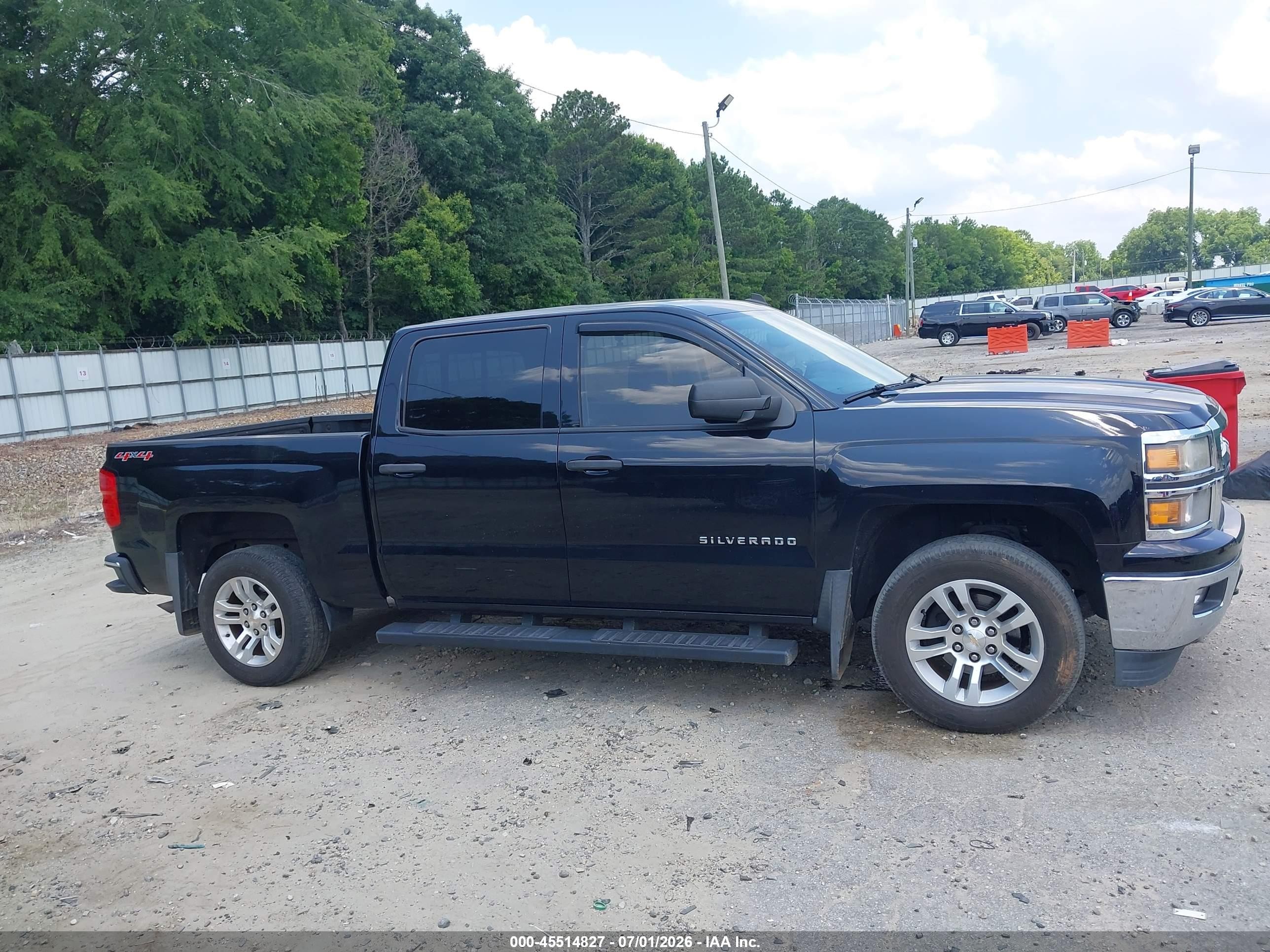 2014 Chevrolet Silverado 1500 Lt Black vin: 3GCUKREC2EG190793
