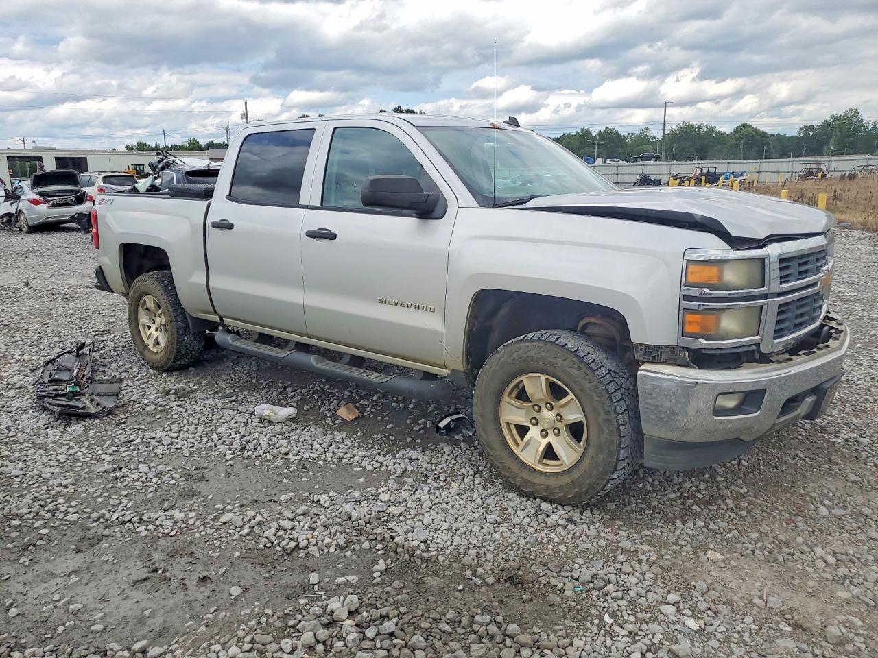 2014 Chevrolet Silverado K1500 Lt Silver vin: 3GCUKREC2EG193015