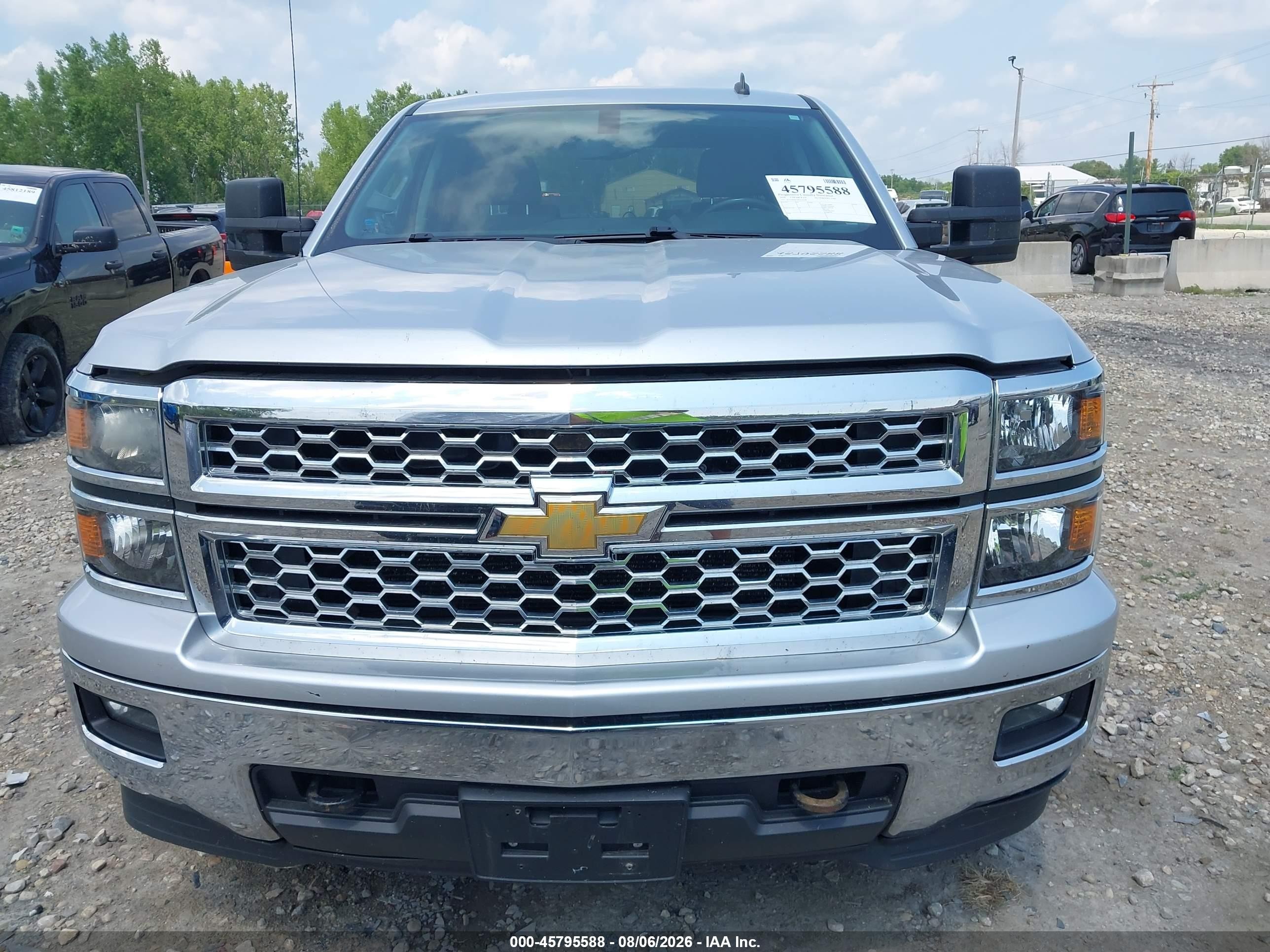 2014 Chevrolet Silverado 1500 Lt Silver vin: 3GCUKREC2EG220598