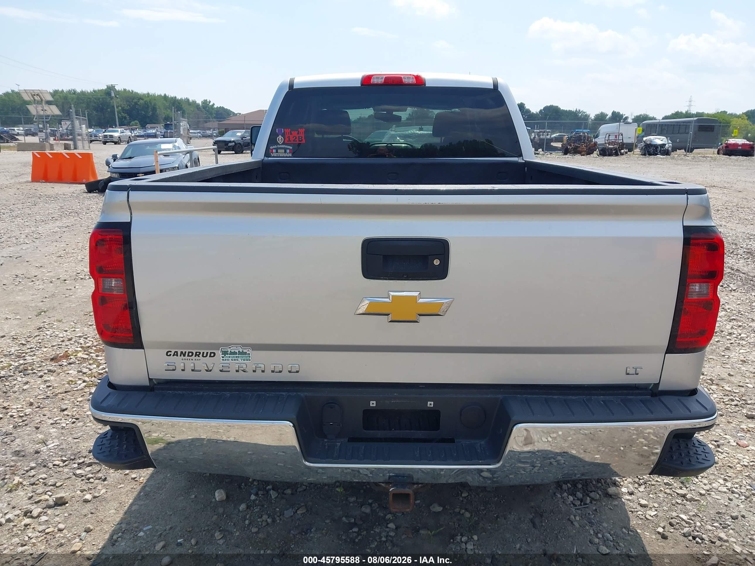 2014 Chevrolet Silverado 1500 Lt Silver vin: 3GCUKREC2EG220598
