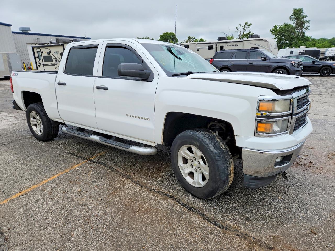 2014 Chevrolet Silverado K1500 Lt White vin: 3GCUKREC2EG225963