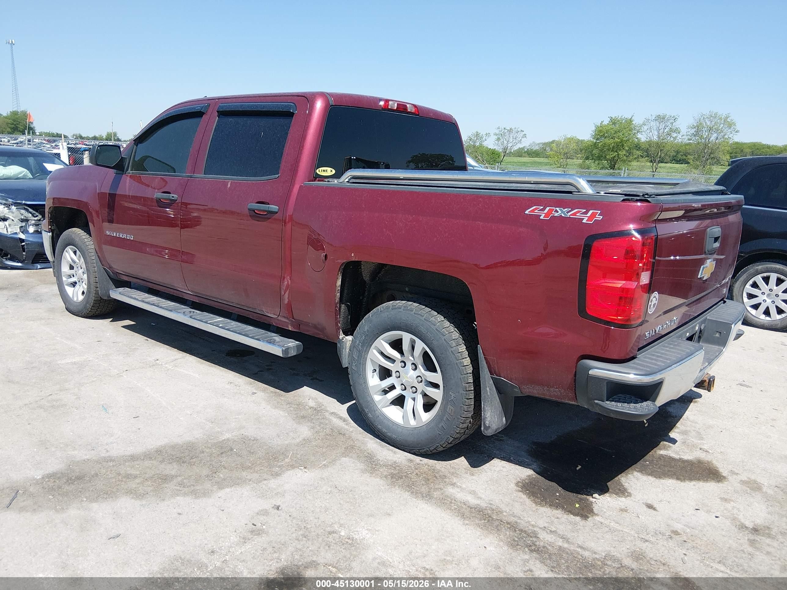 2014 Chevrolet Silverado 1500 1lt Red vin: 3GCUKREC2EG338604