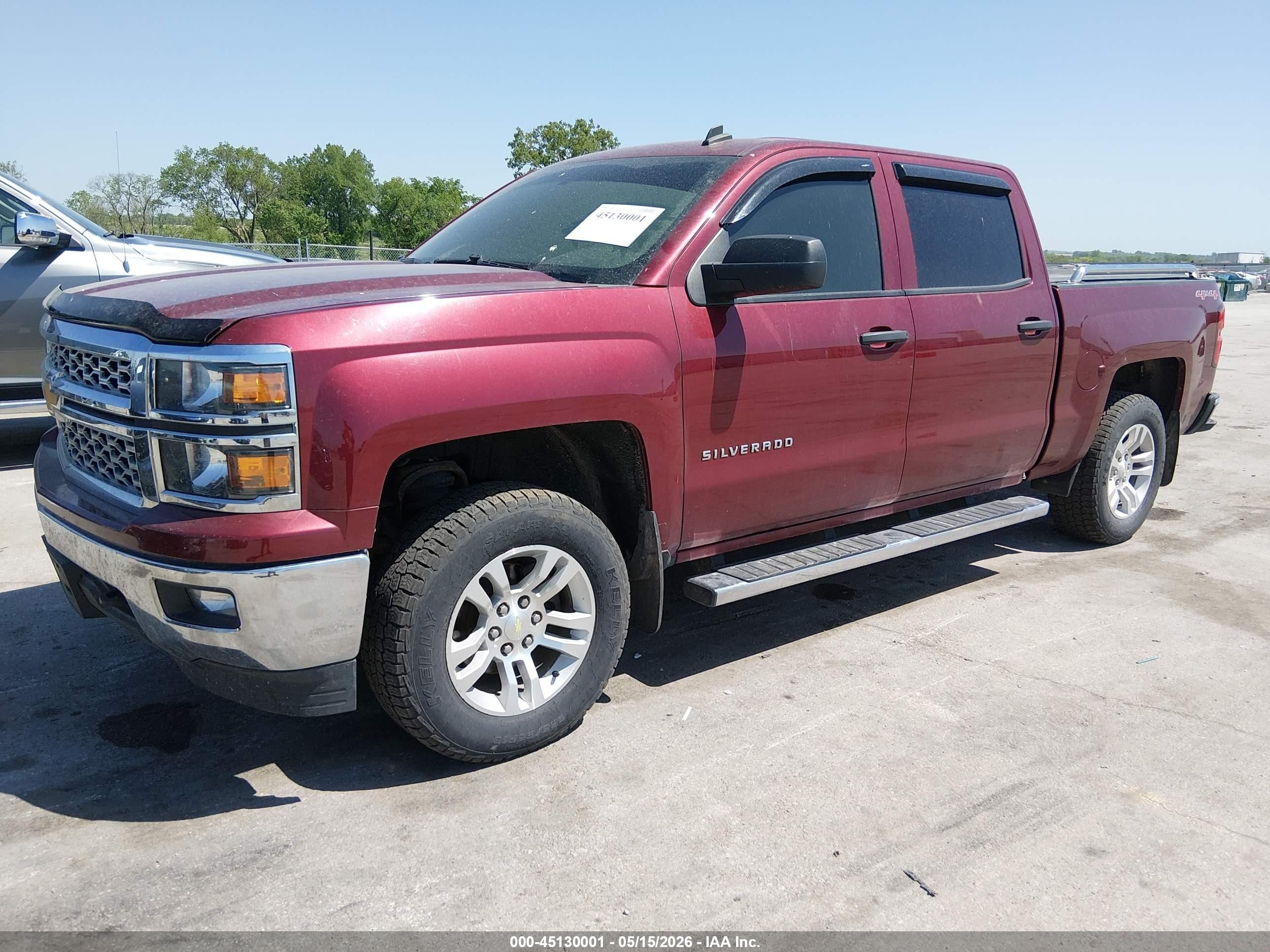 2014 Chevrolet Silverado 1500 1lt Red vin: 3GCUKREC2EG338604