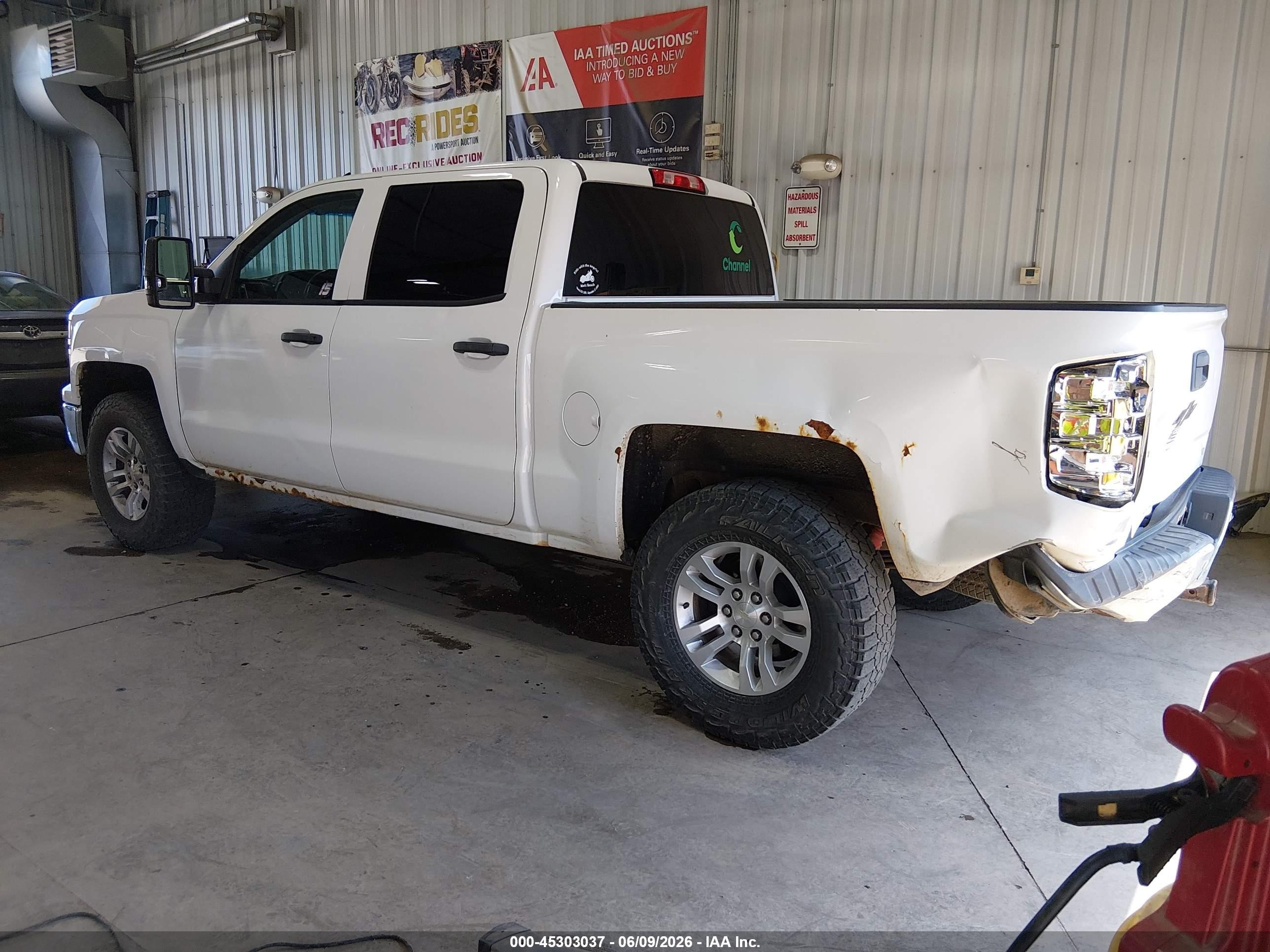 2014 Chevrolet Silverado 1500 2lt White vin: 3GCUKREC2EG368458