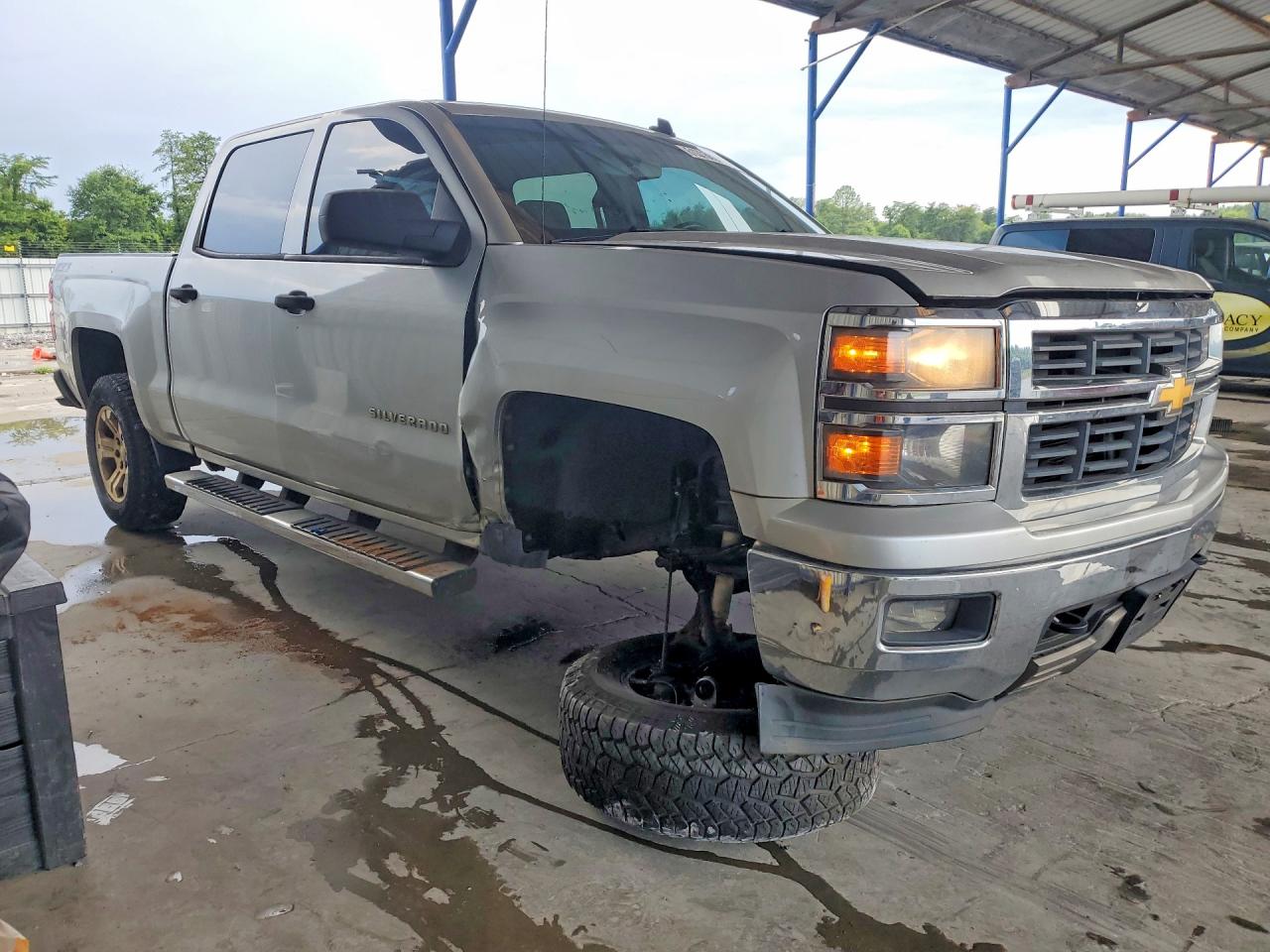 2014 Chevrolet Silverado K1500 Lt Silver vin: 3GCUKREC2EG389603