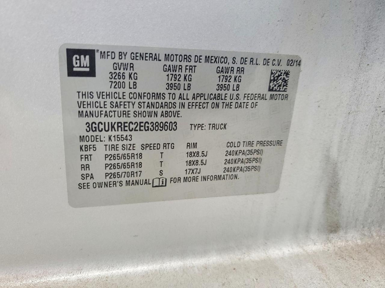 2014 Chevrolet Silverado K1500 Lt Silver vin: 3GCUKREC2EG389603