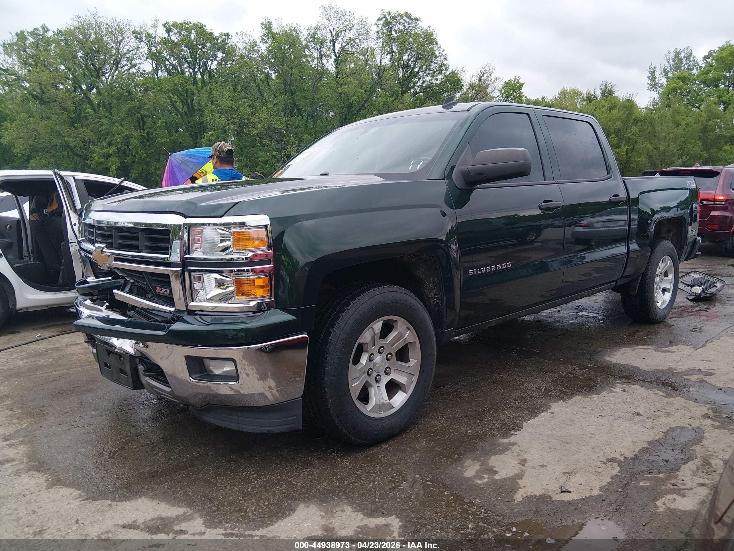 2014 Chevrolet Silverado 1500 2lt Green vin: 3GCUKREC2EG426763