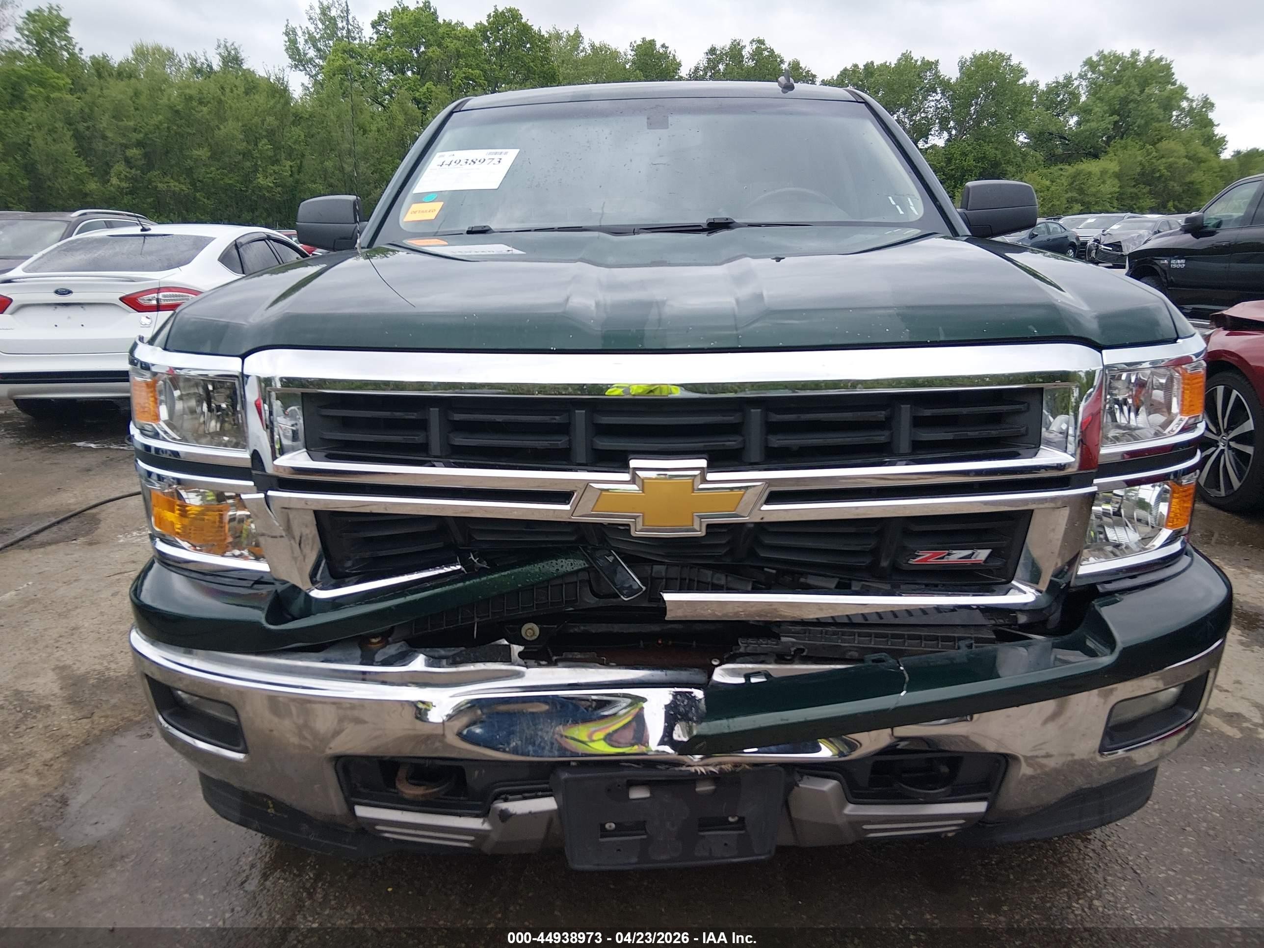 2014 Chevrolet Silverado 1500 2lt Green vin: 3GCUKREC2EG426763