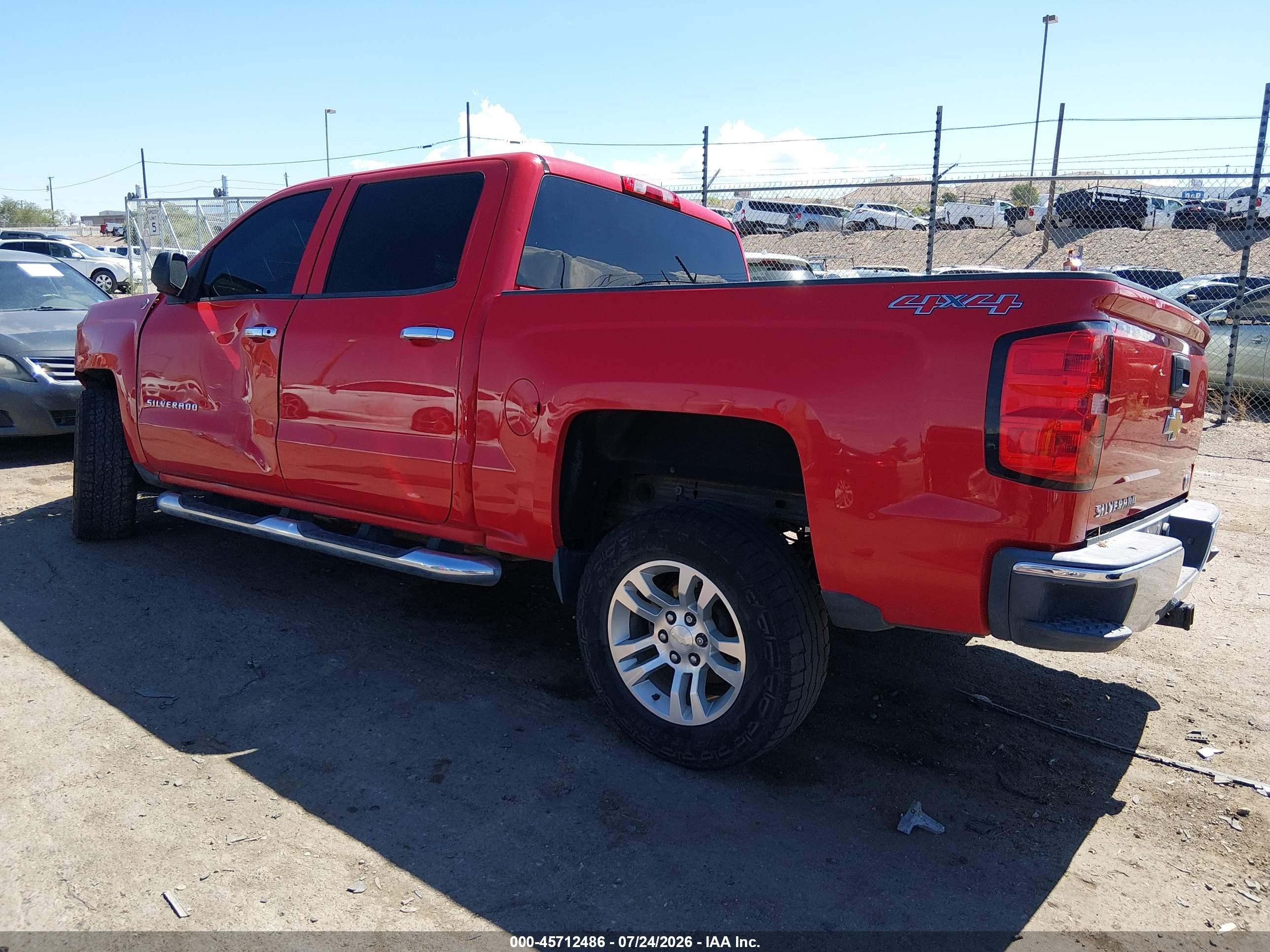 2014 Chevrolet Silverado 1500 Lt Red vin: 3GCUKREC2EG456099