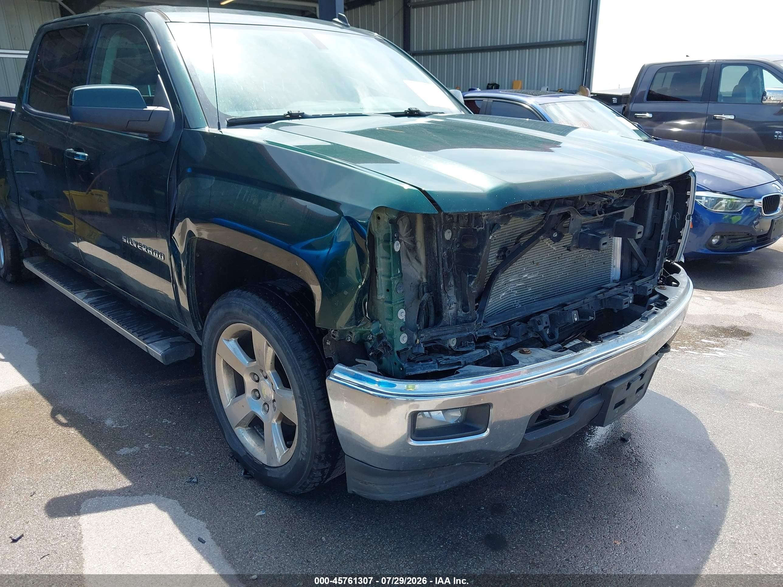 2014 Chevrolet Silverado 1500 Lt Зеленый vin: 3GCUKREC2EG493931