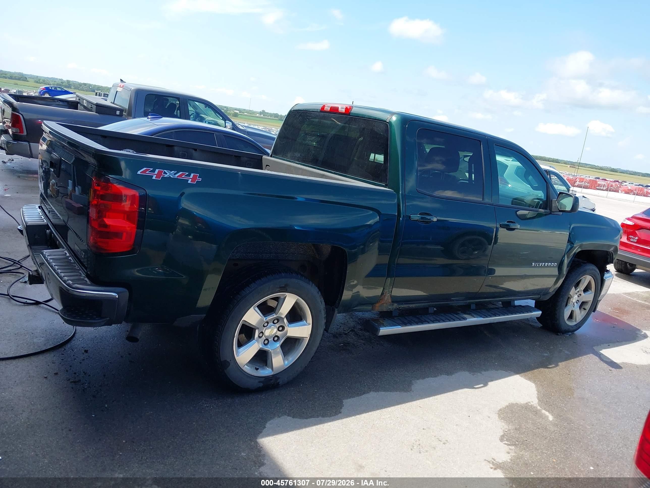 2014 Chevrolet Silverado 1500 Lt Зеленый vin: 3GCUKREC2EG493931