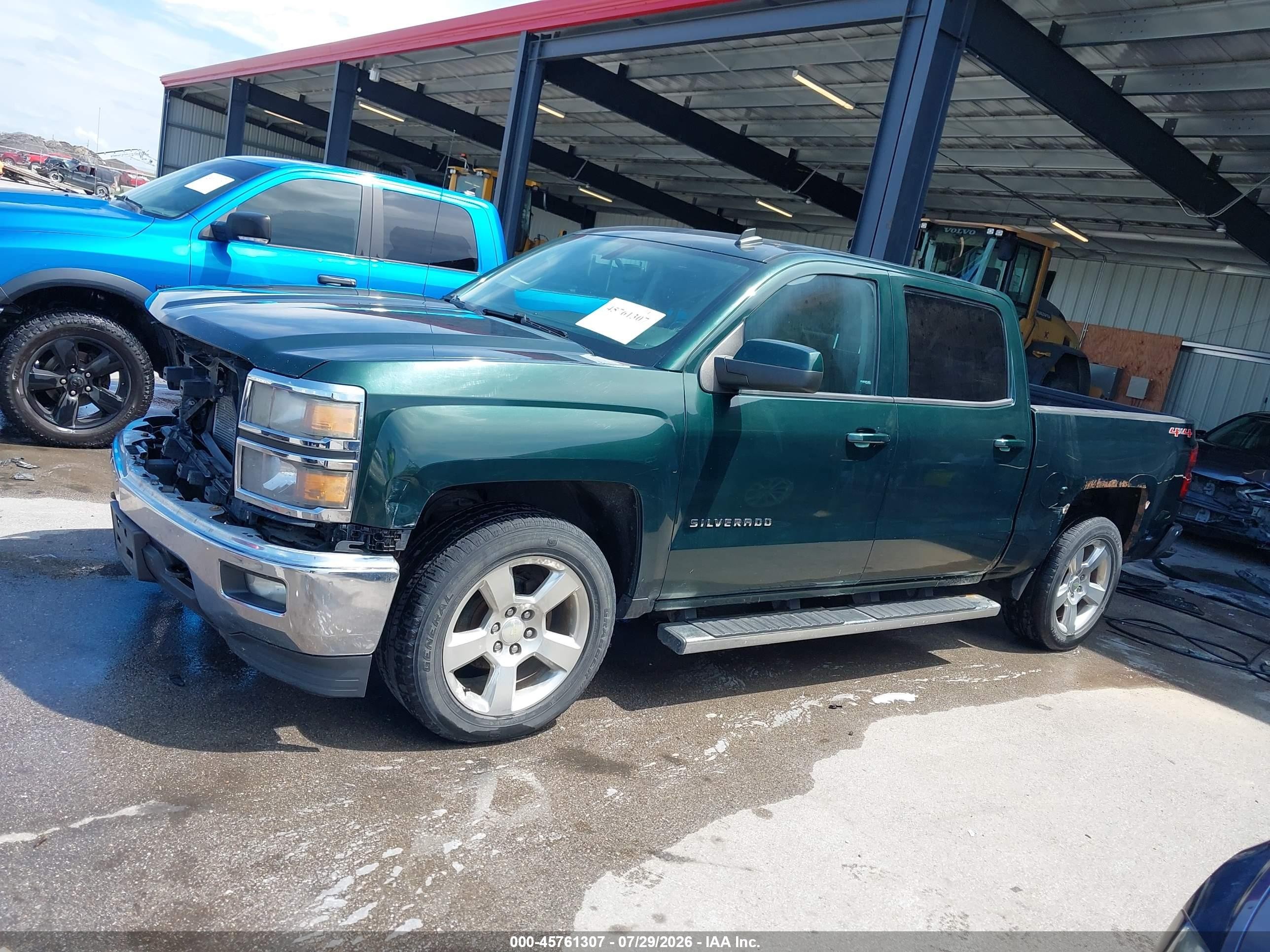 2014 Chevrolet Silverado 1500 Lt Зеленый vin: 3GCUKREC2EG493931