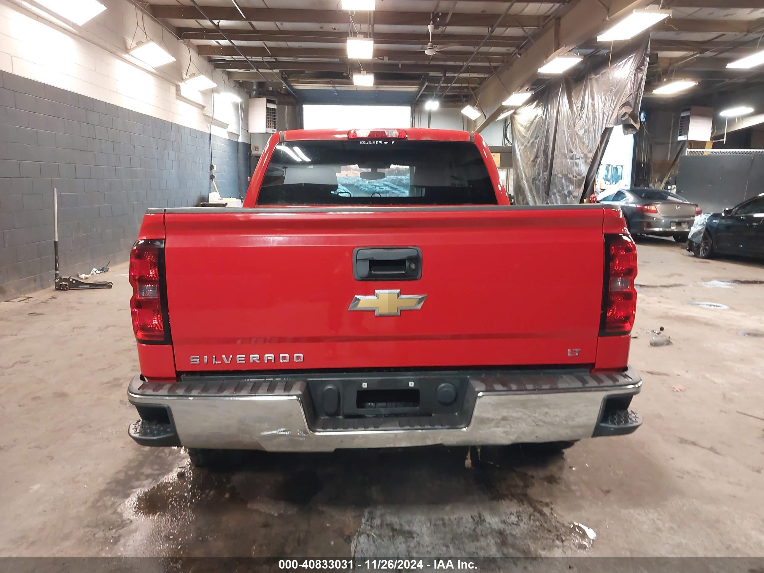 2014 Chevrolet Silverado 1500 1lt Red vin: 3GCUKREC2EG506547
