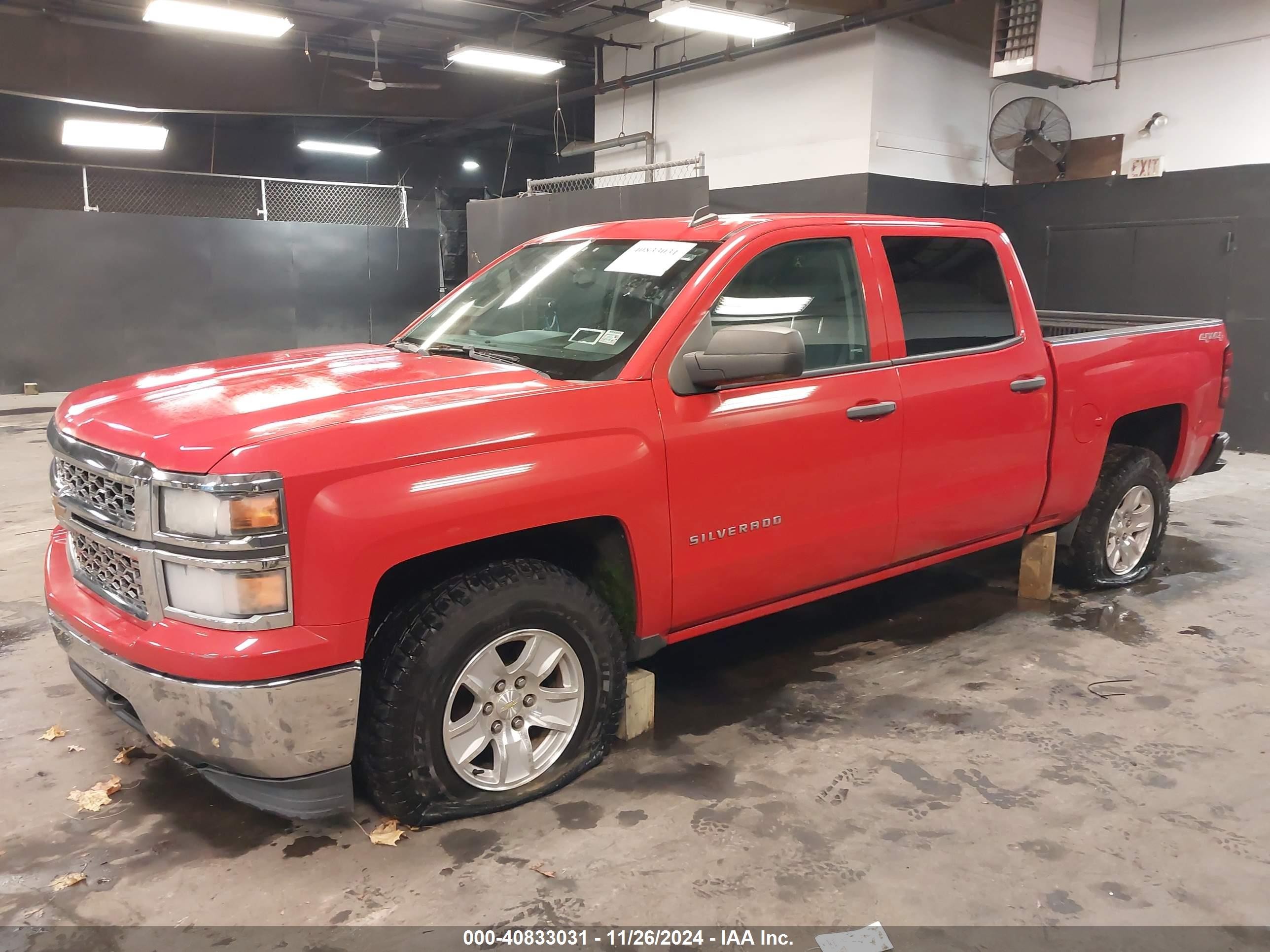 2014 Chevrolet Silverado 1500 1lt Red vin: 3GCUKREC2EG506547
