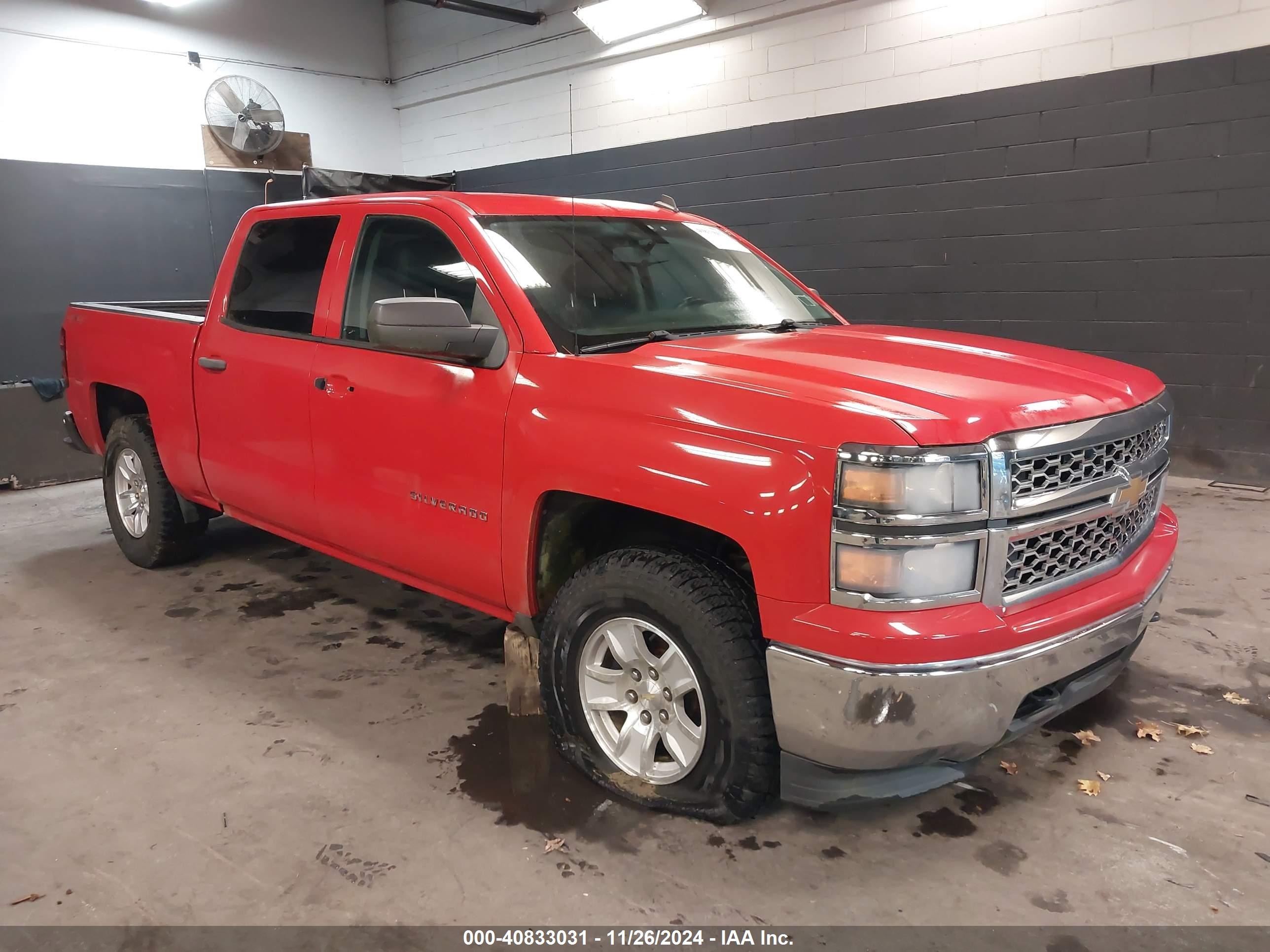 2014 Chevrolet Silverado 1500 1lt Red vin: 3GCUKREC2EG506547