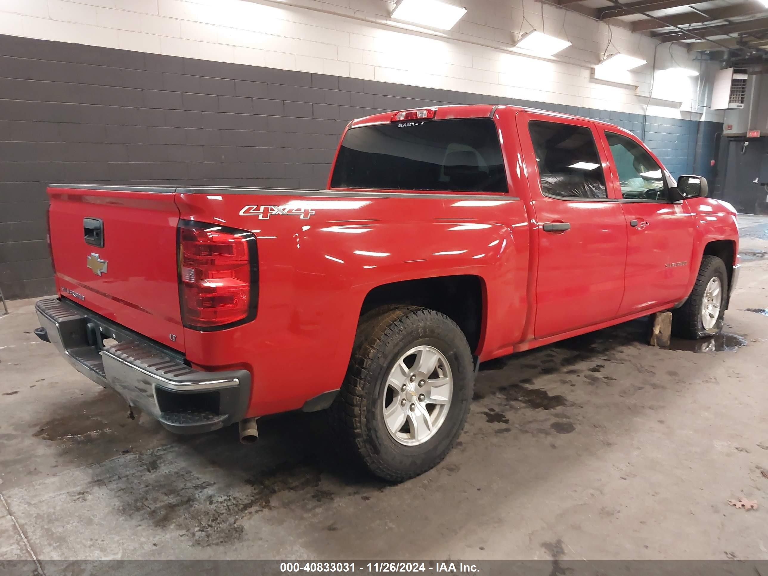 2014 Chevrolet Silverado 1500 1lt Red vin: 3GCUKREC2EG506547