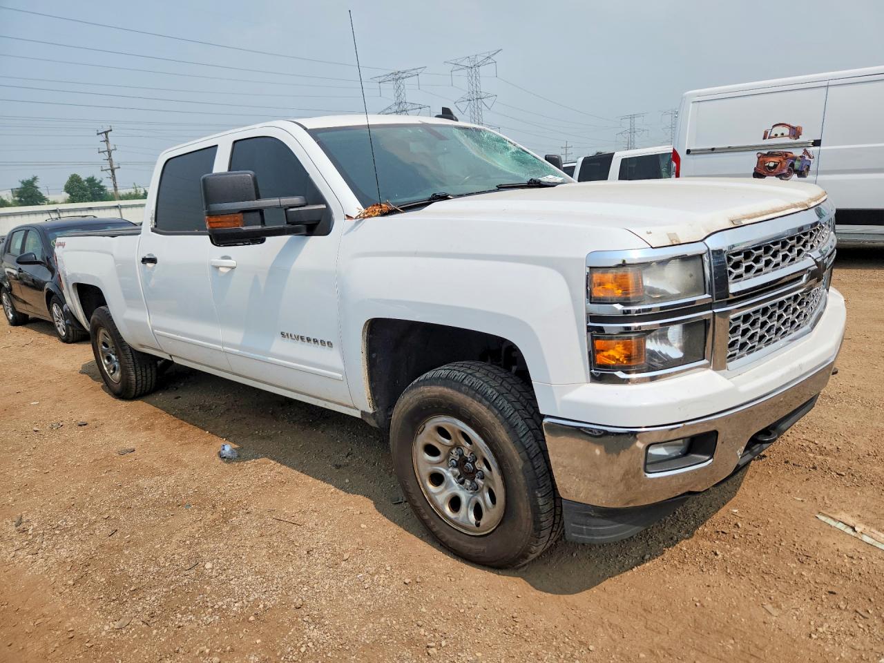 2015 Chevrolet Silverado K1500 Lt Белый vin: 3GCUKREC2FG228086
