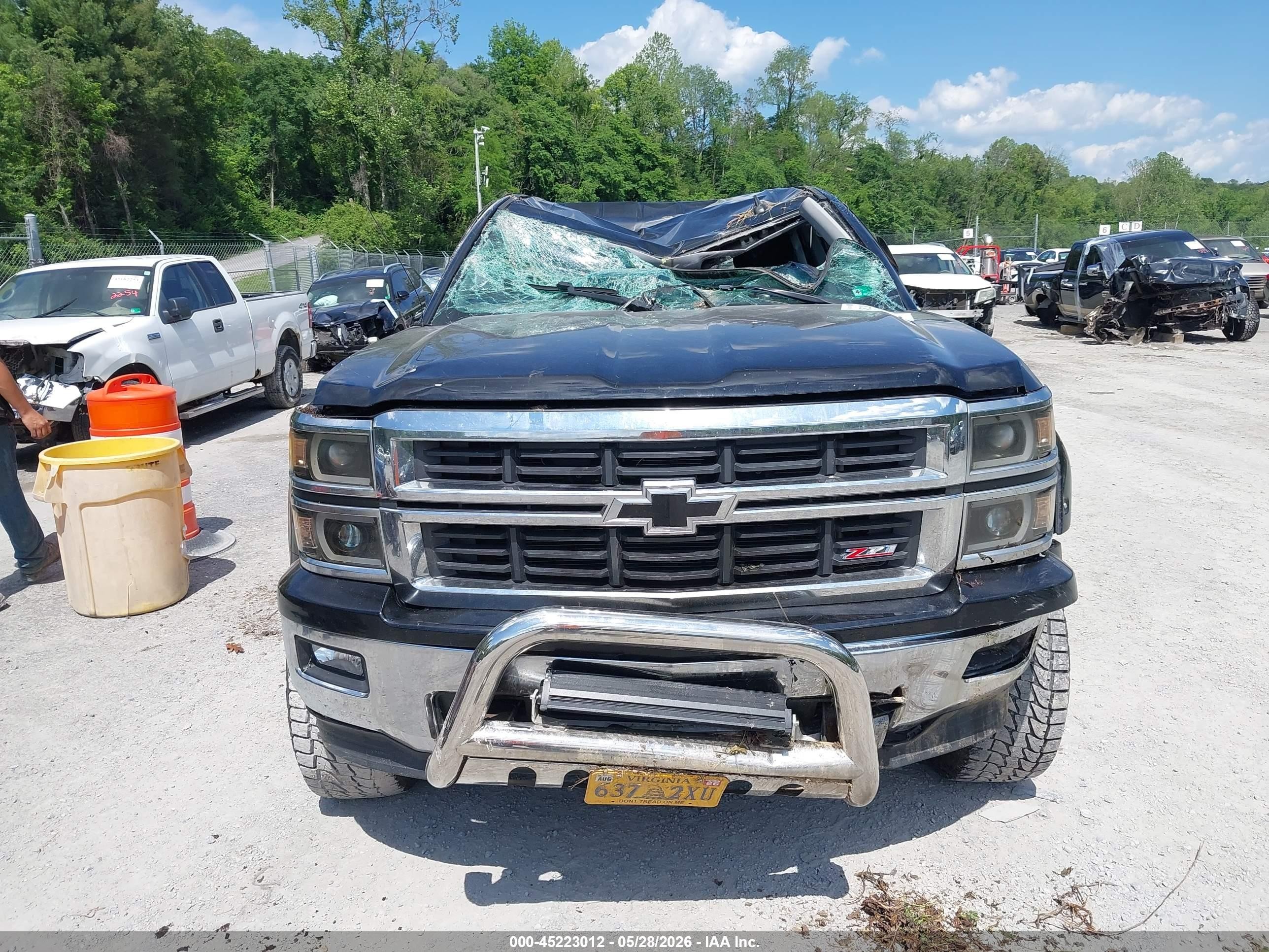 2015 Chevrolet Silverado 1500 2lt Black vin: 3GCUKREC2FG342721