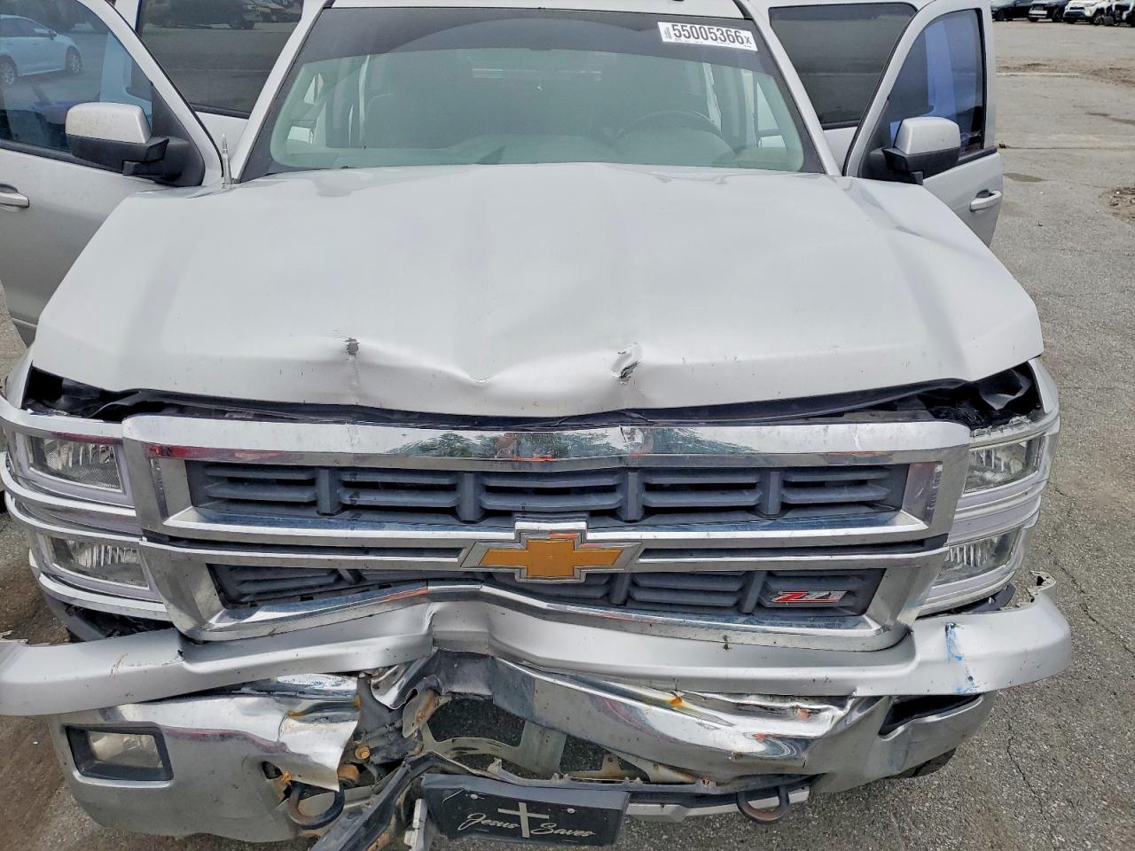 2015 Chevrolet Silverado K1500 Lt Silver vin: 3GCUKREC2FG499536