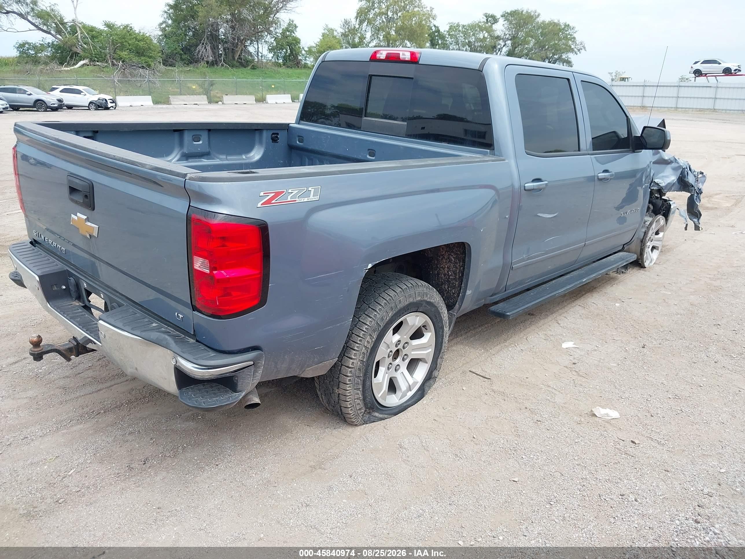 2015 Chevrolet Silverado 1500 Lt Blue vin: 3GCUKREC2FG524502