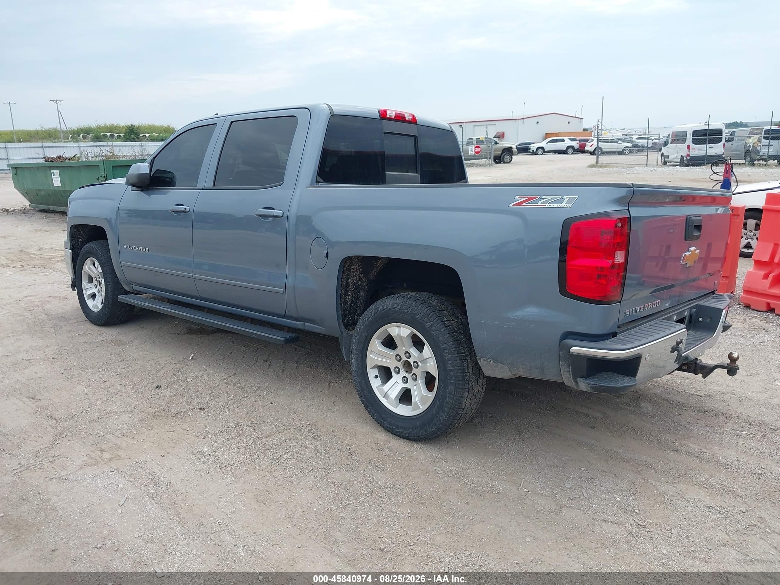 2015 Chevrolet Silverado 1500 Lt Blue vin: 3GCUKREC2FG524502