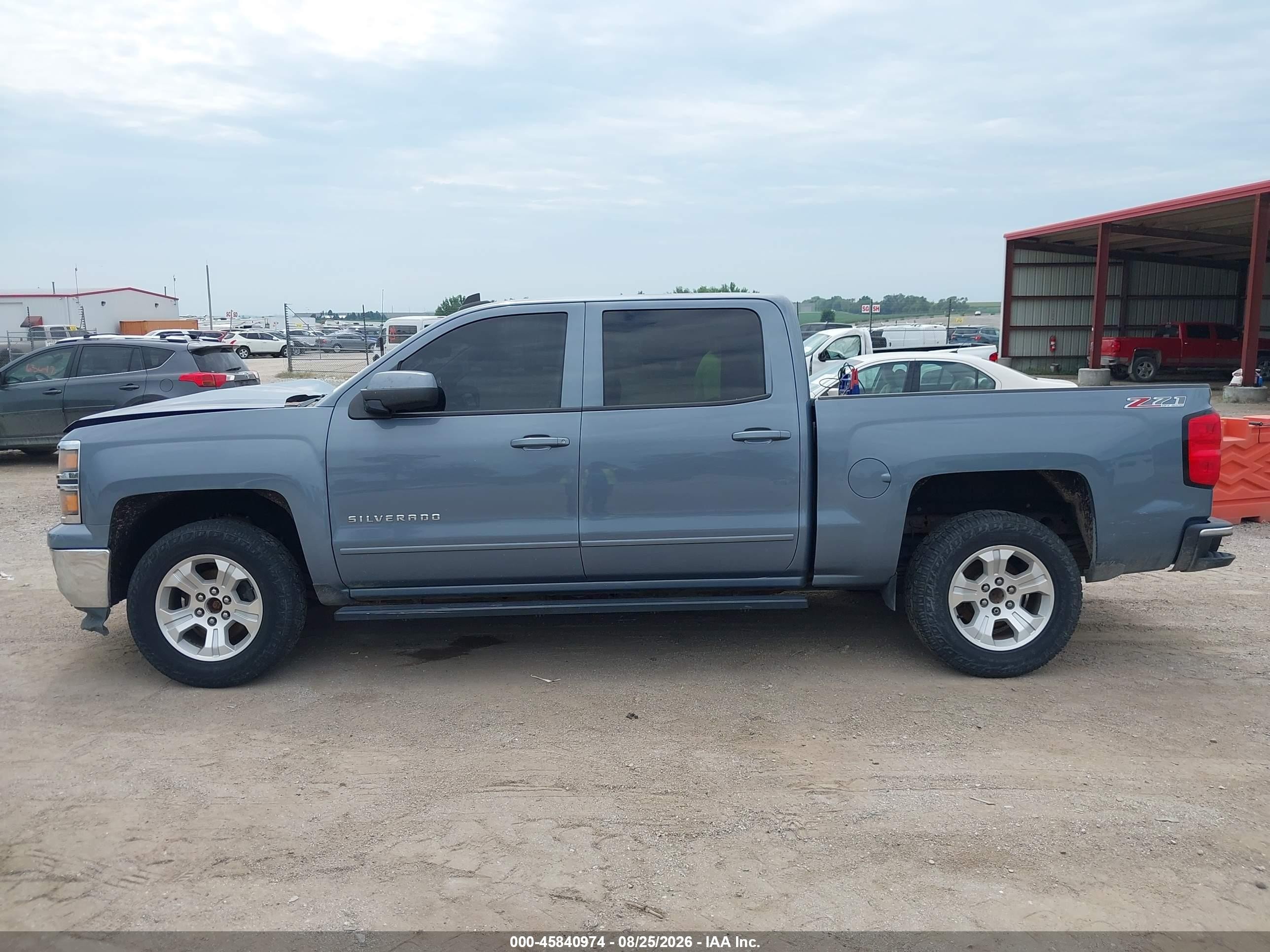 2015 Chevrolet Silverado 1500 Lt Blue vin: 3GCUKREC2FG524502