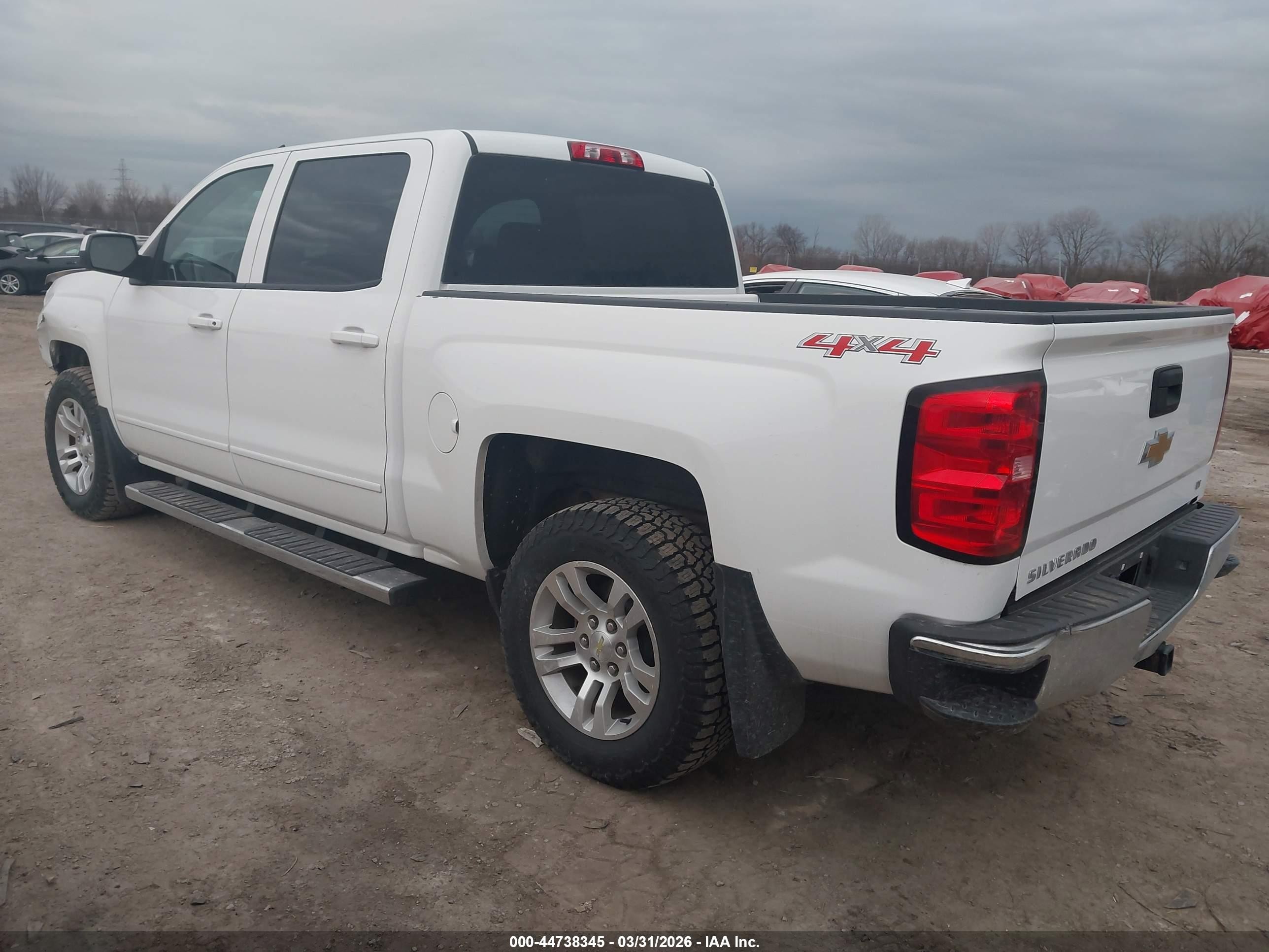 2015 Chevrolet Silverado 1500 1lt White vin: 3GCUKREC2FG538092
