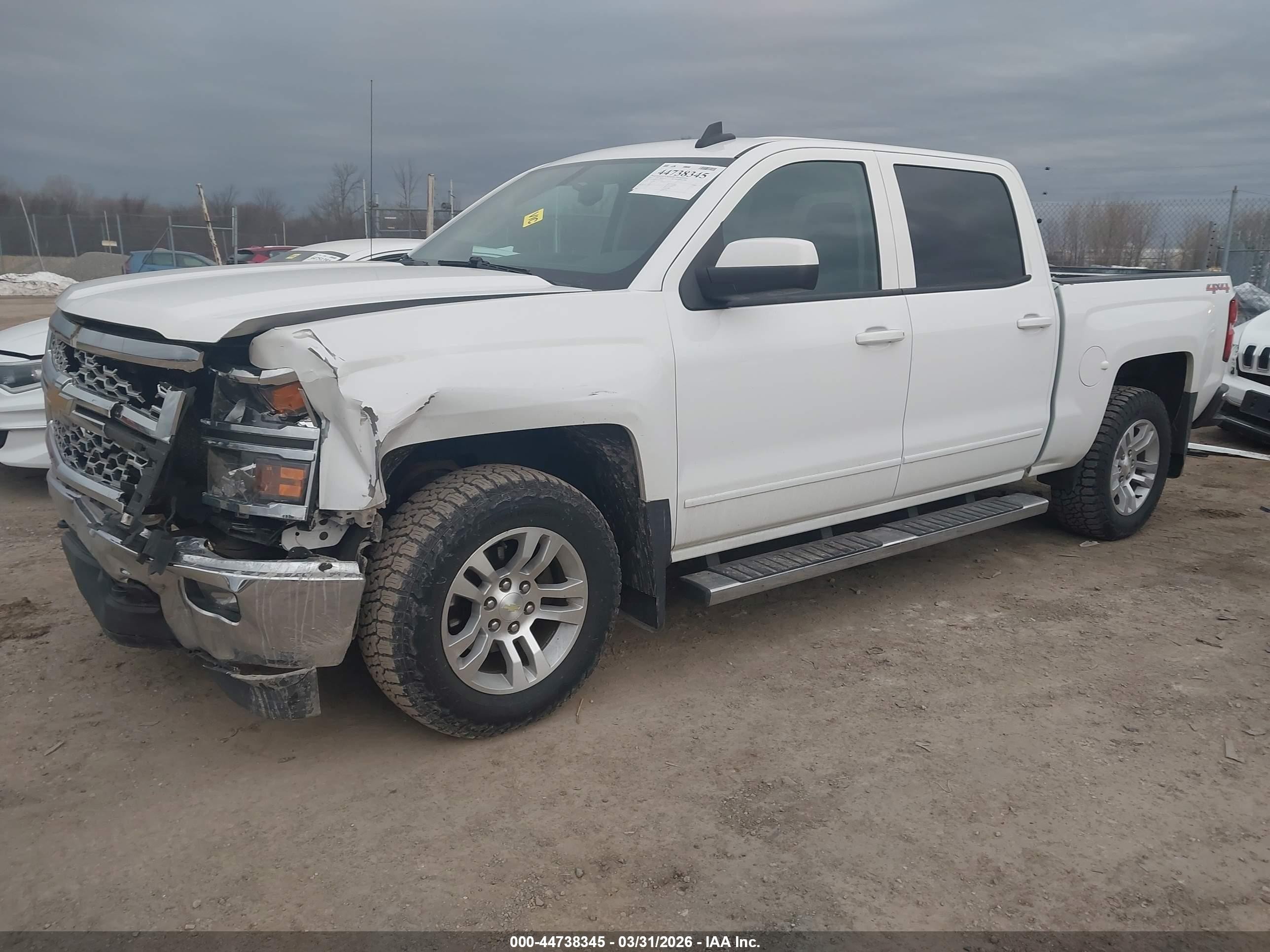 2015 Chevrolet Silverado 1500 1lt White vin: 3GCUKREC2FG538092