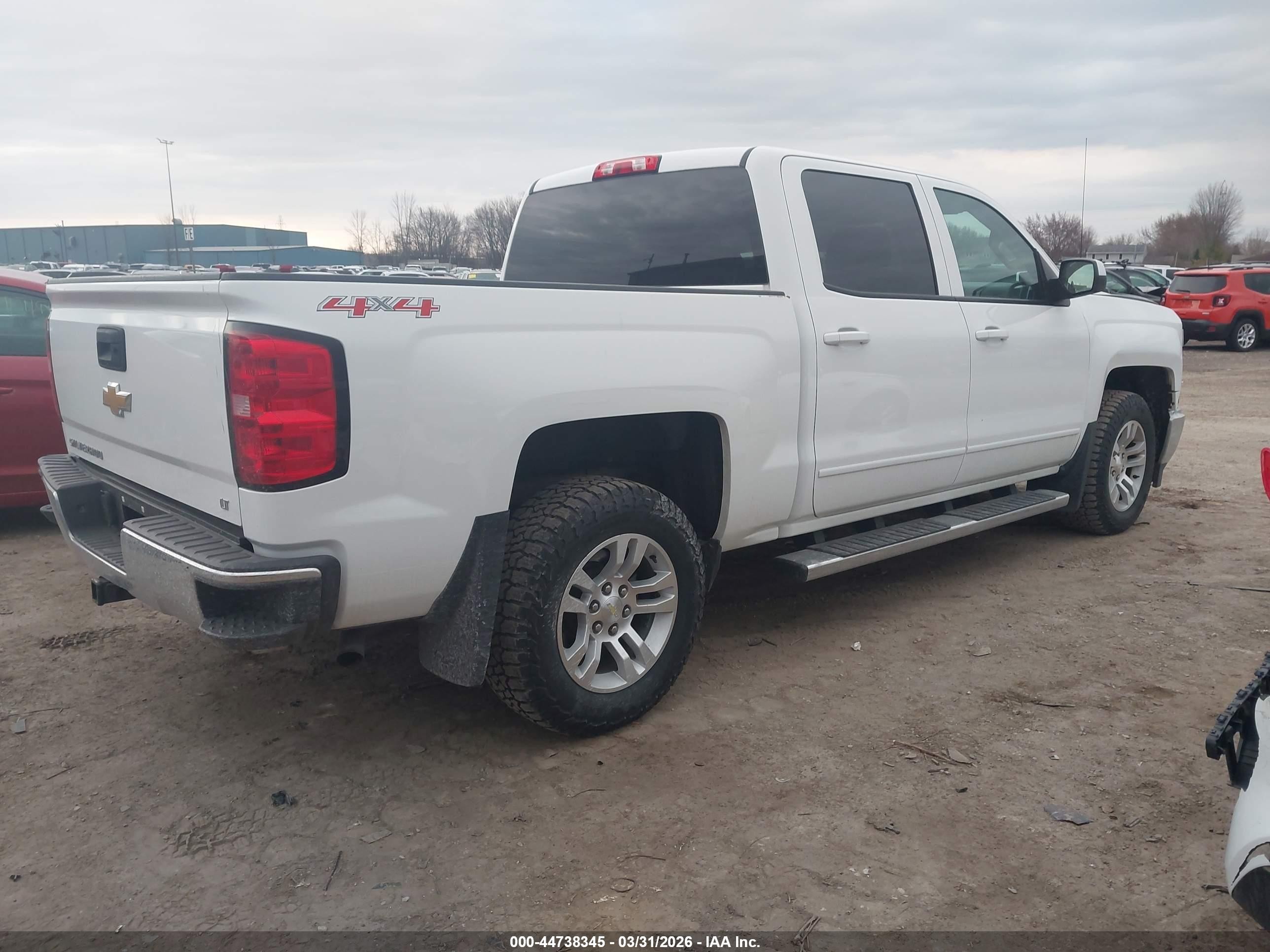 2015 Chevrolet Silverado 1500 1lt White vin: 3GCUKREC2FG538092