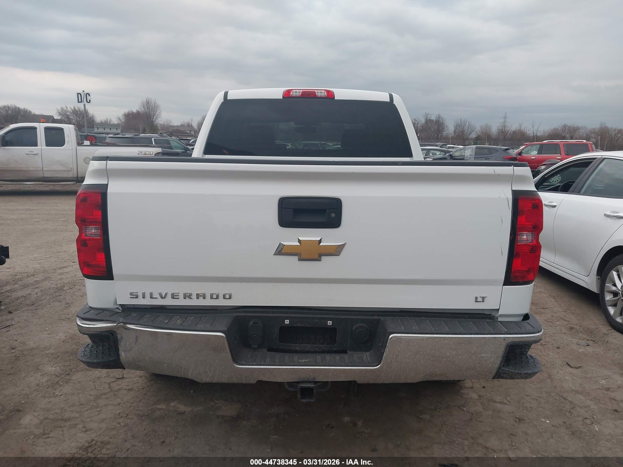 2015 Chevrolet Silverado 1500 1lt White vin: 3GCUKREC2FG538092